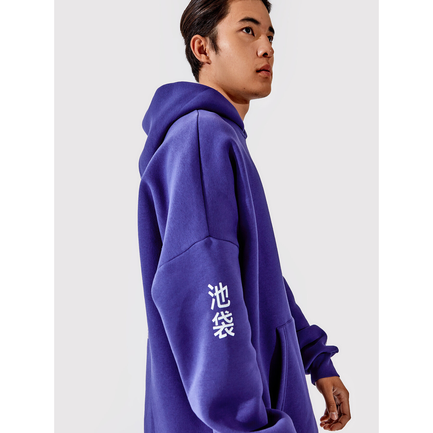 Togoshi Mikina Unisex TG22-BLU004 Tmavomodrá Oversize - Pepit.cz