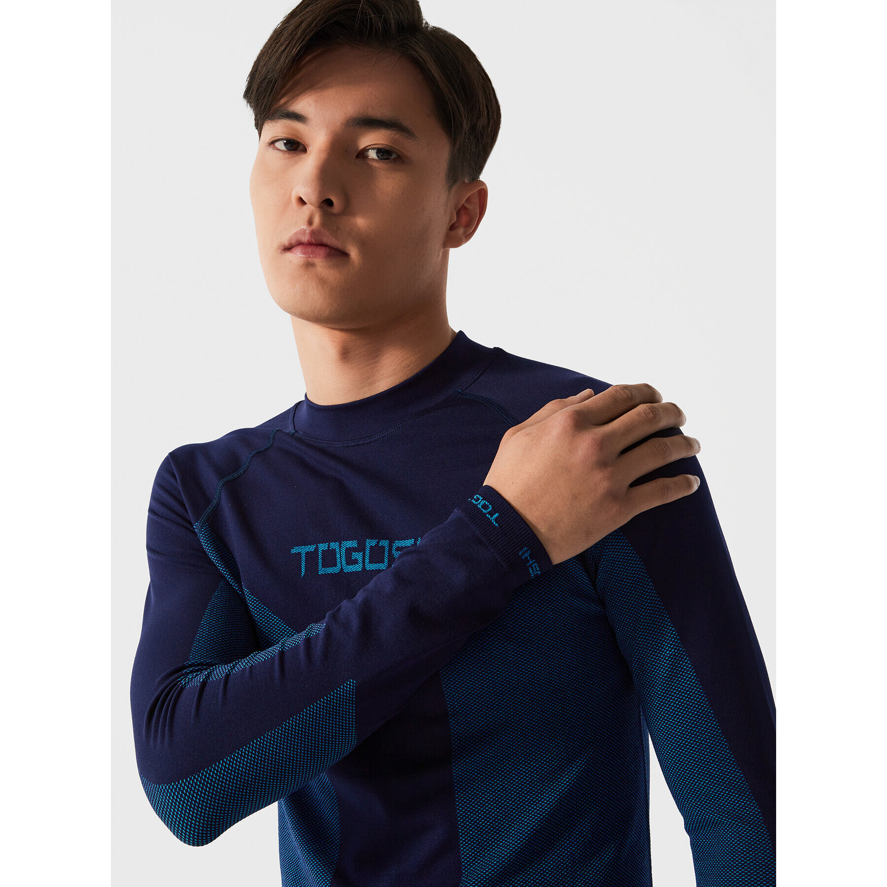 Togoshi S dlouhým rukávem THERMO TG22-TSML500 Tmavomodrá Slim Fit - Pepit.cz