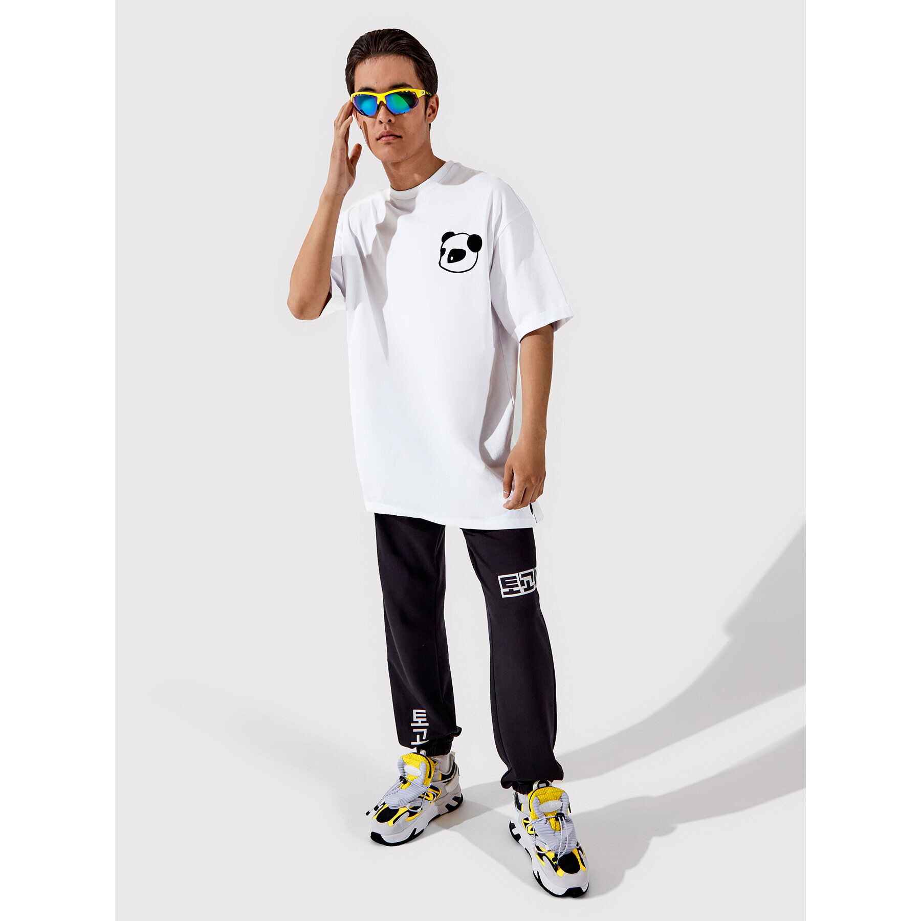 Togoshi T-Shirt TG22-TSM013 Bílá Oversize - Pepit.cz