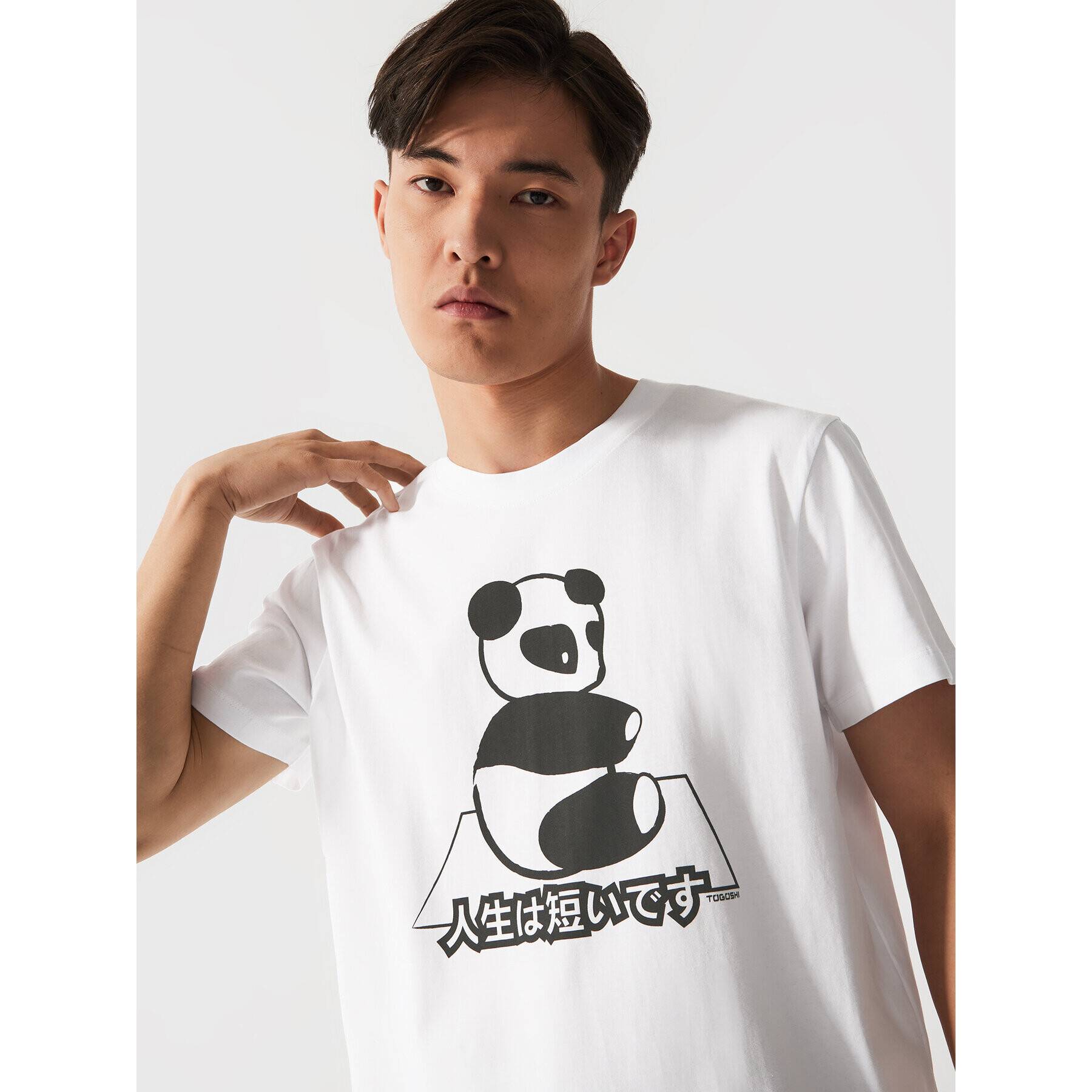 Togoshi T-Shirt TG22-TSM510 Bílá Regular Fit - Pepit.cz