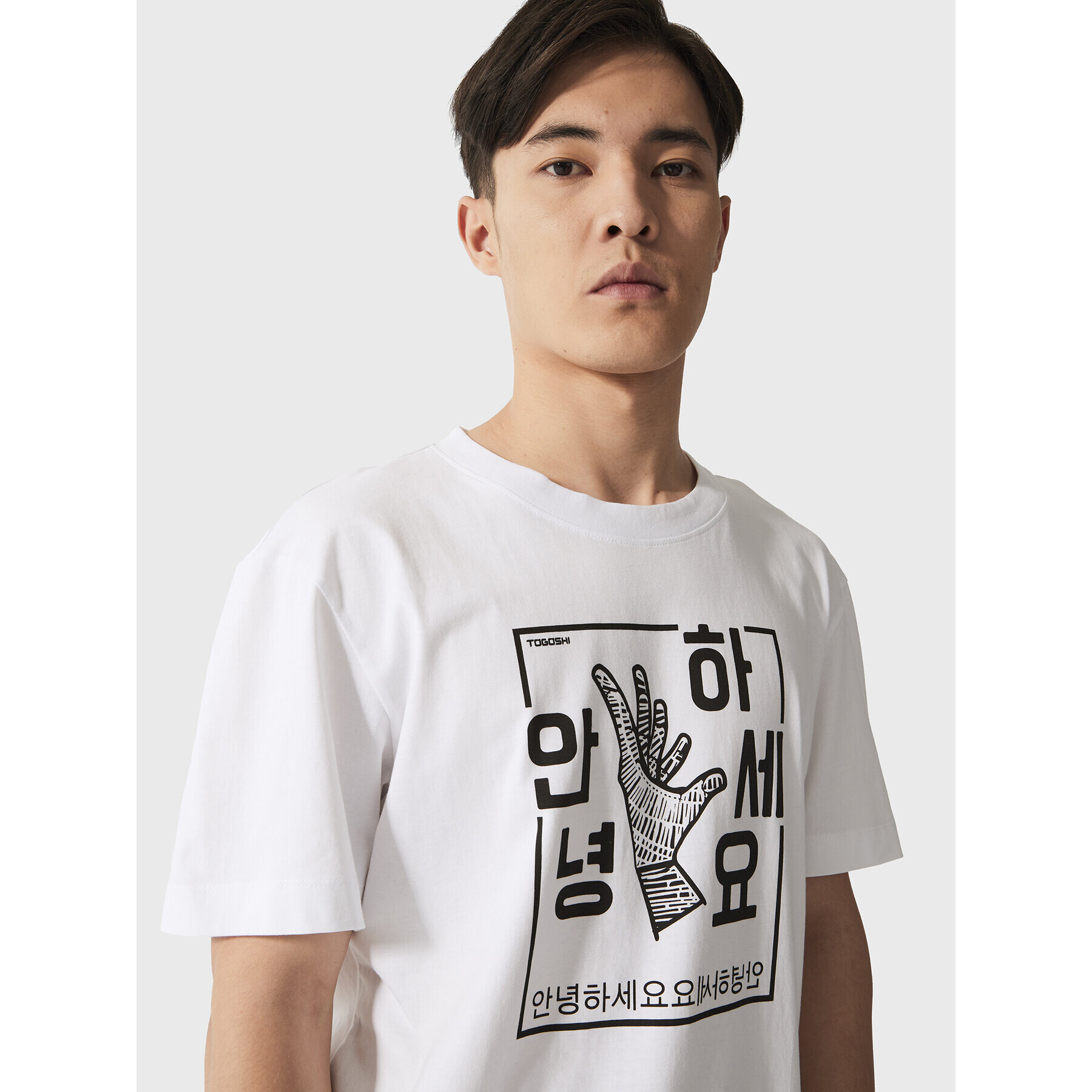 Togoshi T-Shirt TG23-TSM532 Bílá Regular Fit - Pepit.cz