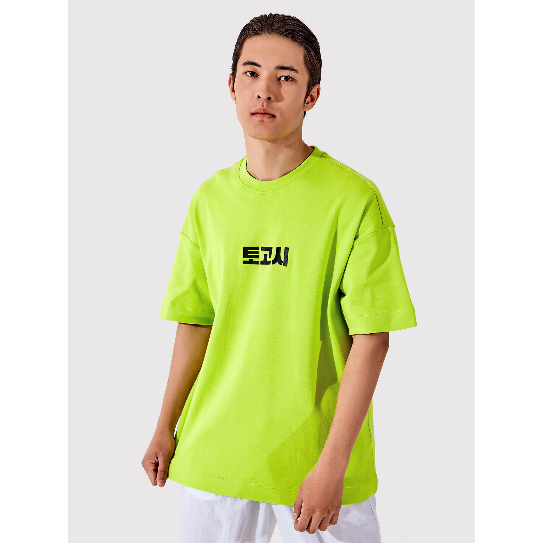 Togoshi T-Shirt Unisex TG22-TSM002 Zelená Oversize - Pepit.cz