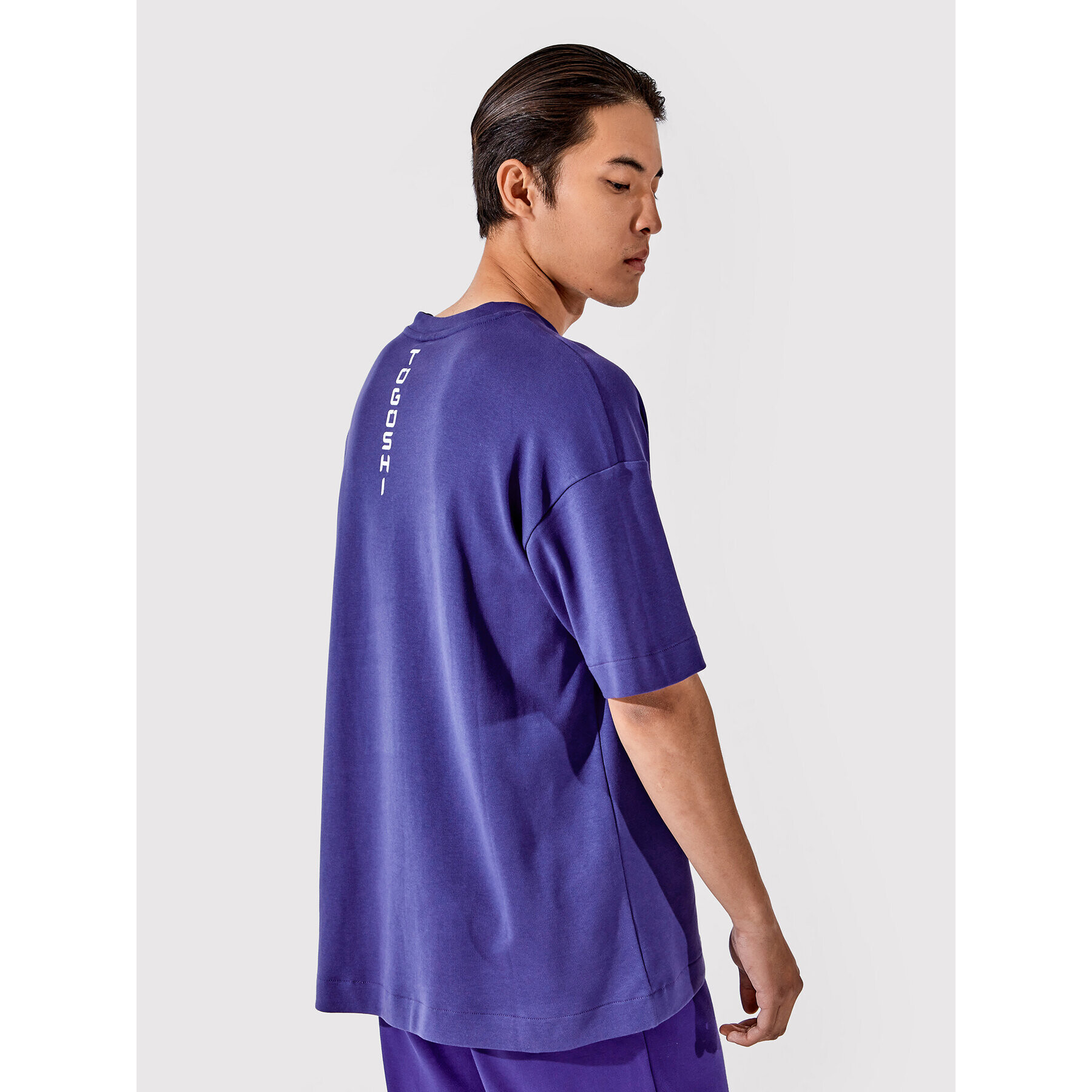 Togoshi T-Shirt Unisex TG22-TSM003 Tmavomodrá Oversize - Pepit.cz