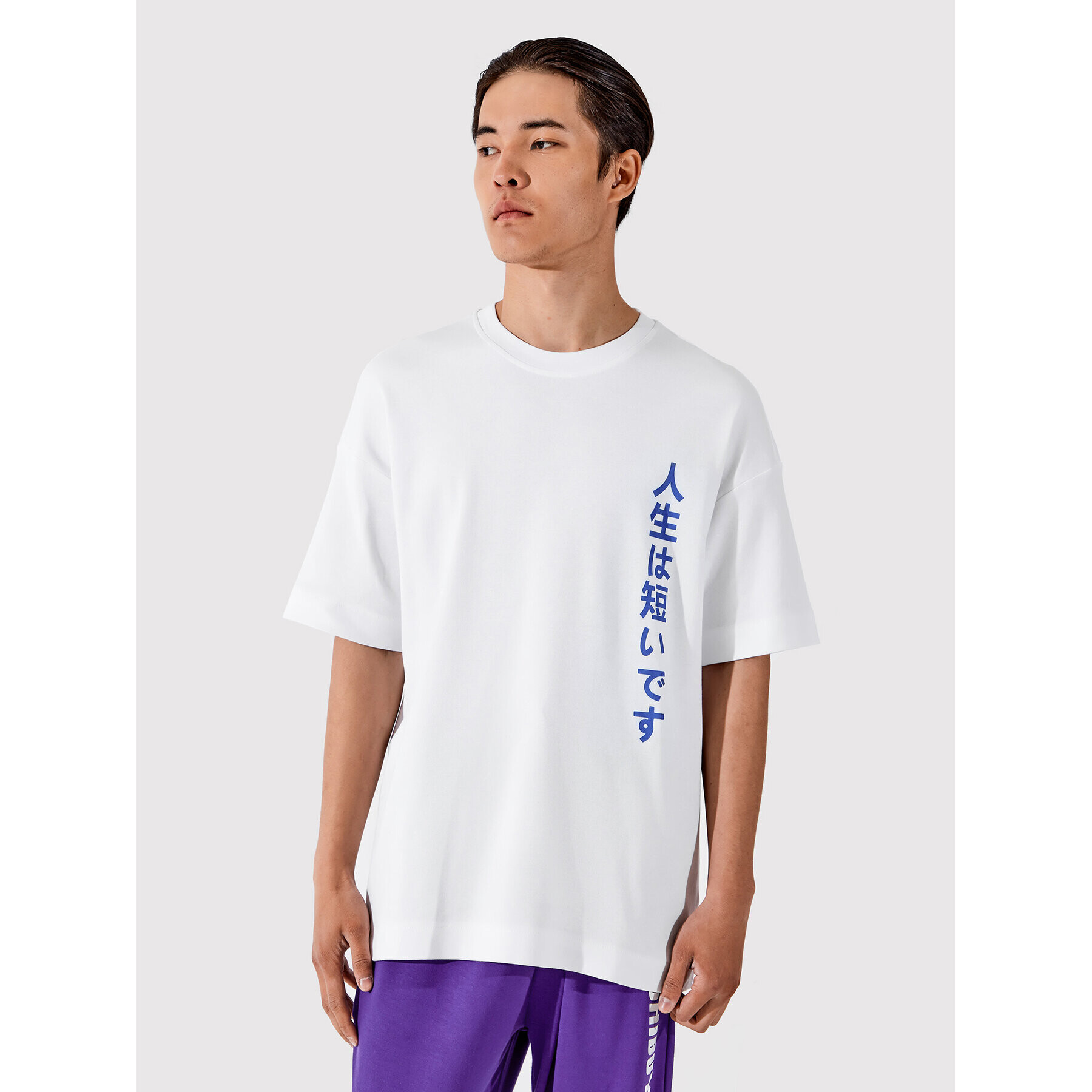 Togoshi T-Shirt Unisex TG22-TSM004 Bílá Oversize - Pepit.cz