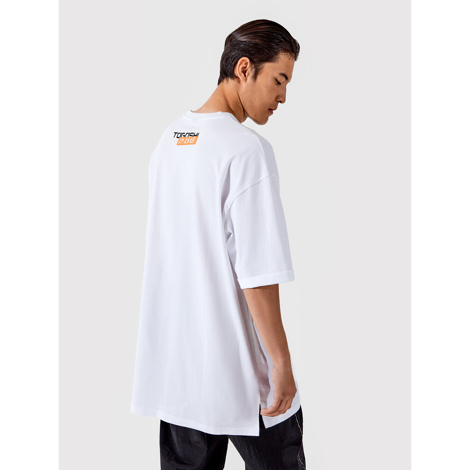 Togoshi T-Shirt Unisex TG22-TSM010 Bílá Oversize - Pepit.cz