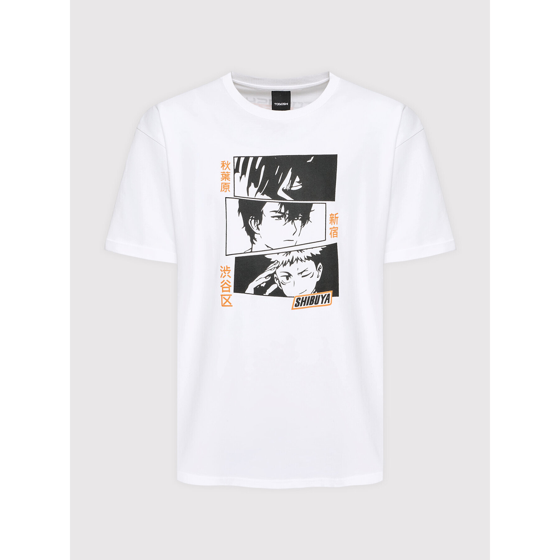 Togoshi T-Shirt Unisex TG22-TSM010 Bílá Oversize - Pepit.cz