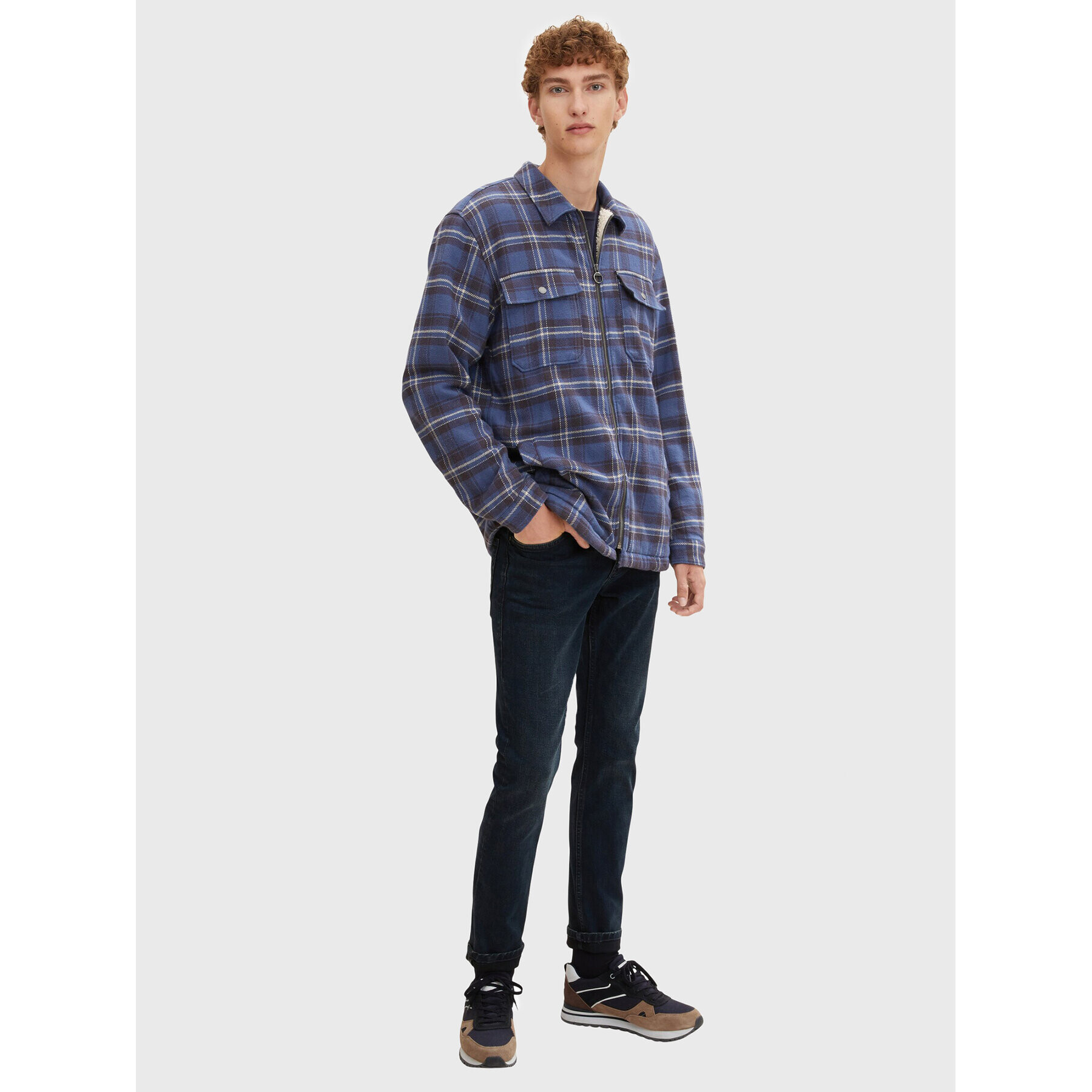 Tom Tailor Denim Bunda pro přechodné období 1032386 Tmavomodrá Relaxed Fit - Pepit.cz