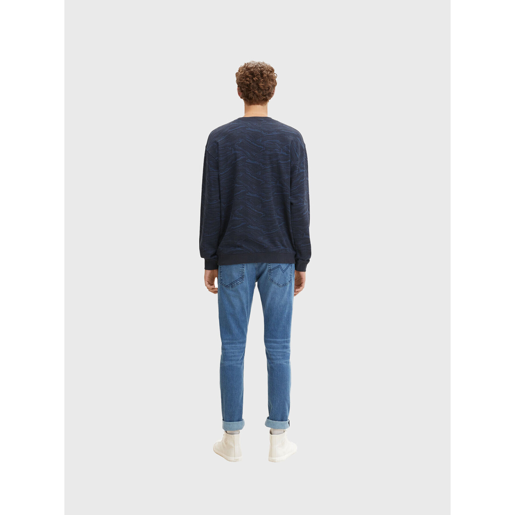 Tom Tailor Denim Mikina 1032780 Tmavomodrá Basic Fit - Pepit.cz