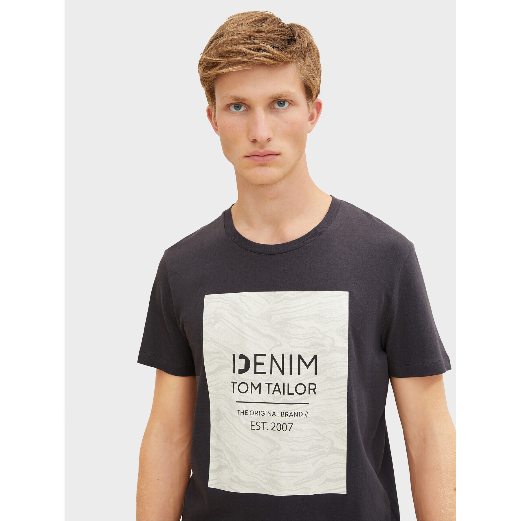 Tom Tailor Denim T-Shirt 1033036 Šedá Regular Fit - Pepit.cz