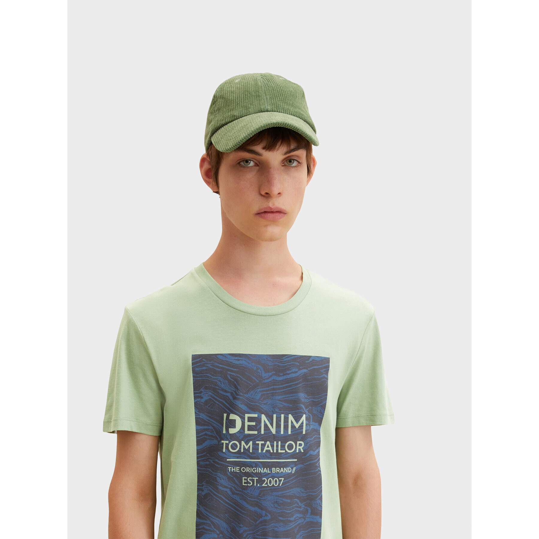 Tom Tailor Denim T-Shirt 1033036 Zelená Regular Fit - Pepit.cz