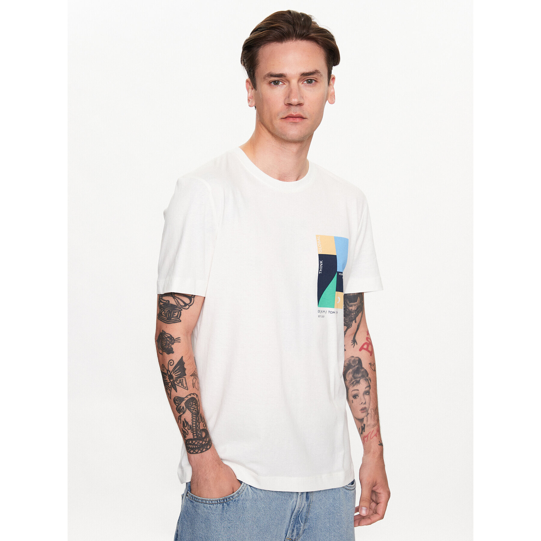 Tom Tailor Denim T-Shirt 1035582 Bílá - Pepit.cz