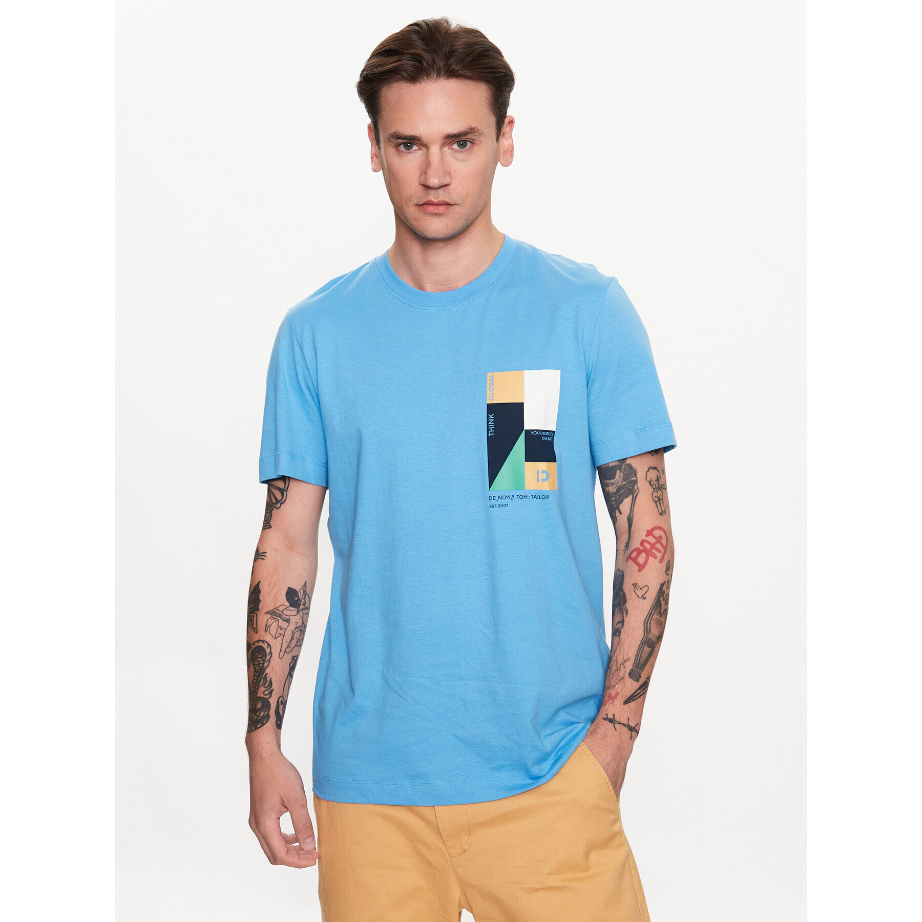 Tom Tailor Denim T-Shirt 1035582 Modrá - Pepit.cz