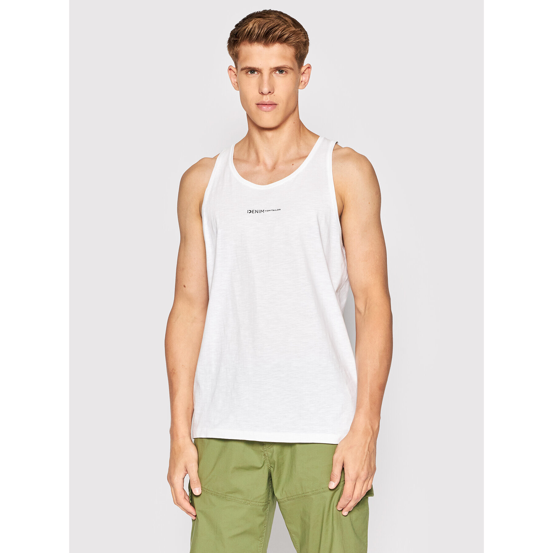 Tom Tailor Denim Tank top 1031147 Bílá Relaxed Fit - Pepit.cz