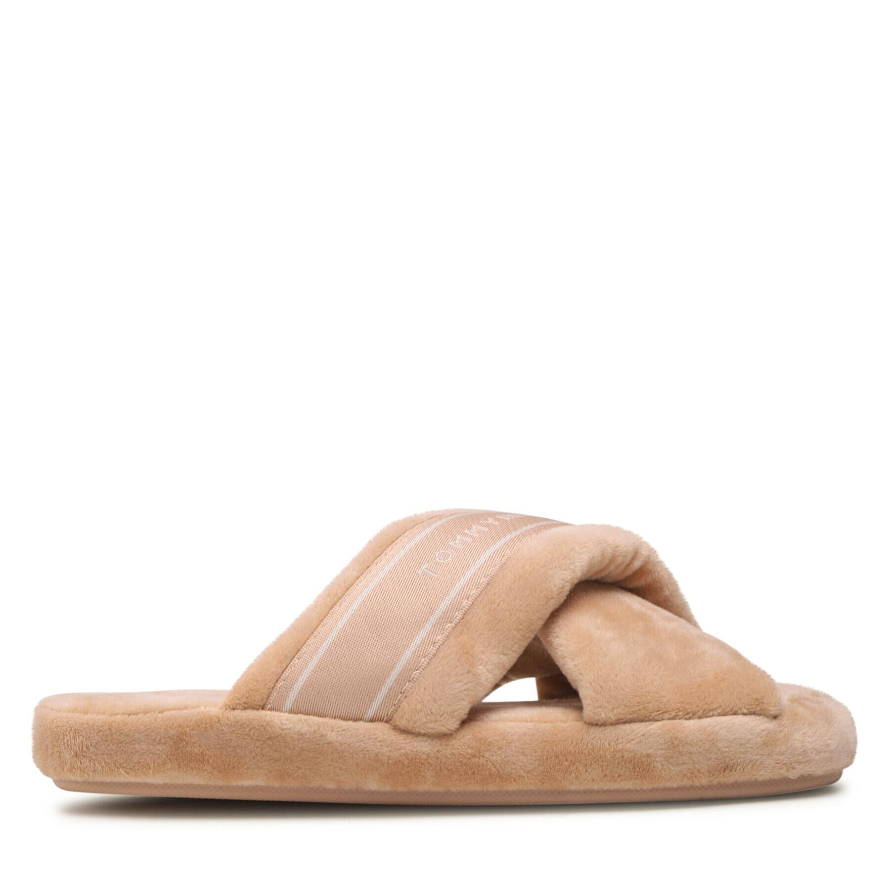 Tommy Hilfiger Bačkory Comfy Home Slippers With Straps FW0FW06888 Béžová - Pepit.cz