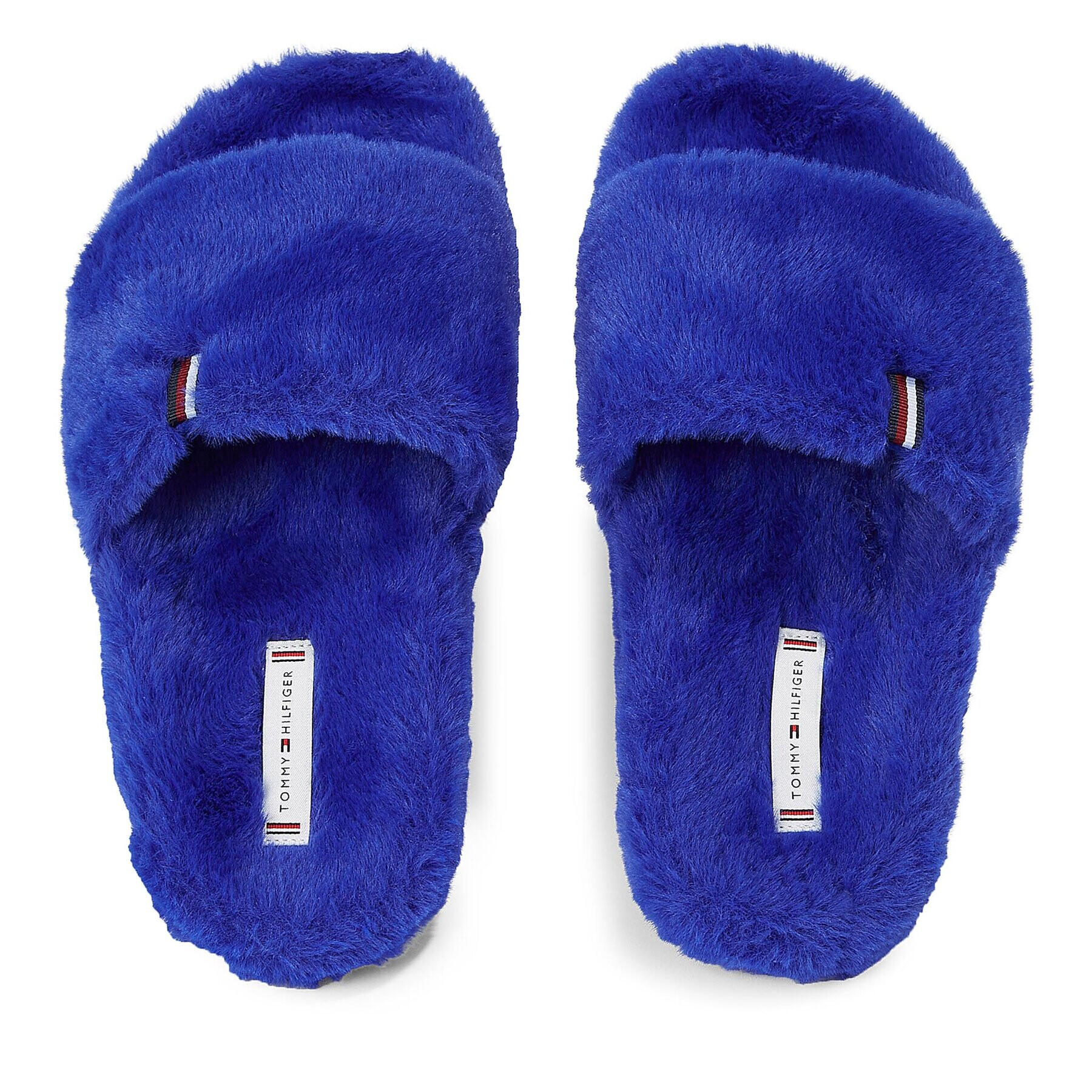 Tommy Hilfiger Bačkory Fur Home Slipper Slide FW0FW07663 Modrá - Pepit.cz