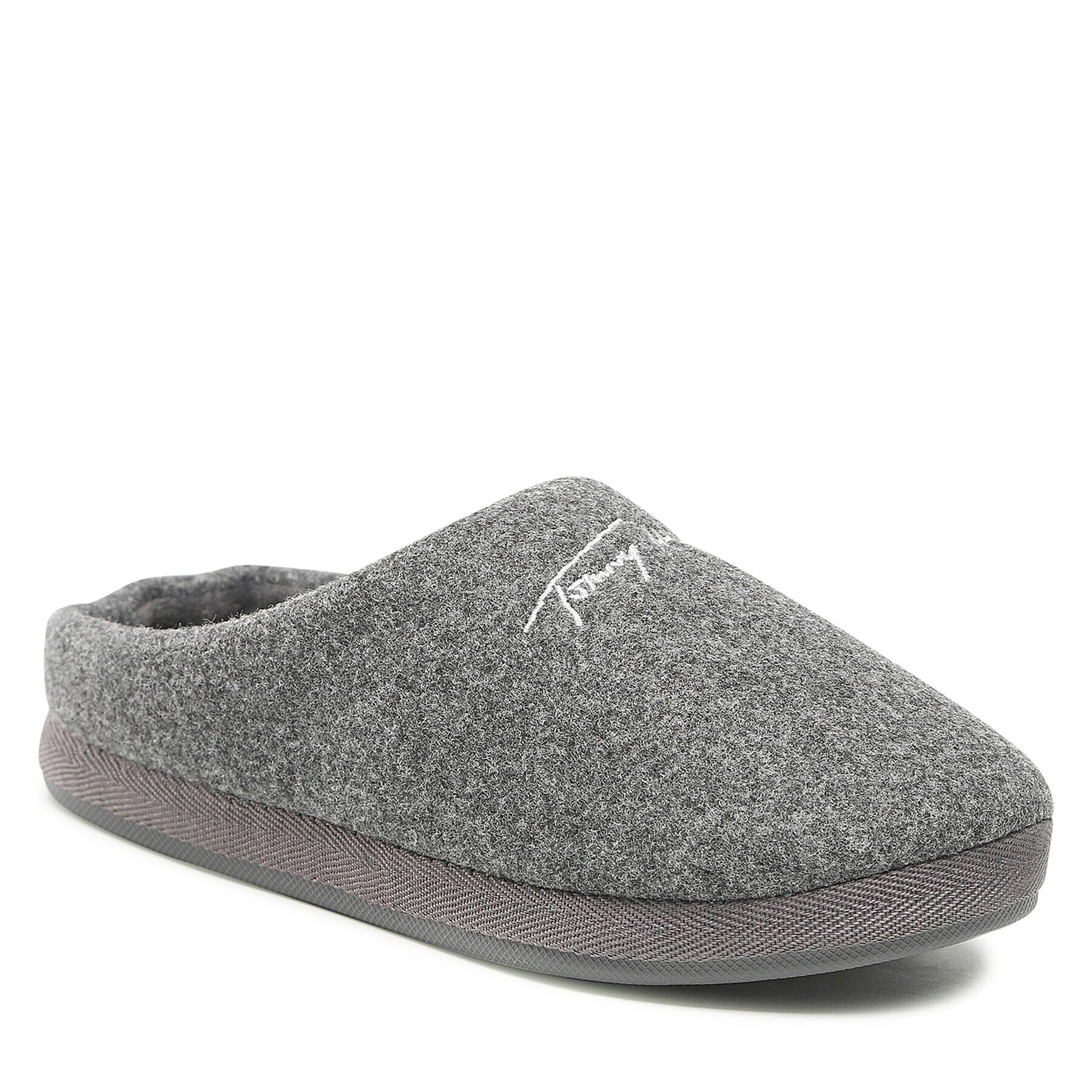 Tommy Hilfiger Bačkory Home Slipper Felt FW0FW06715 Šedá - Pepit.cz