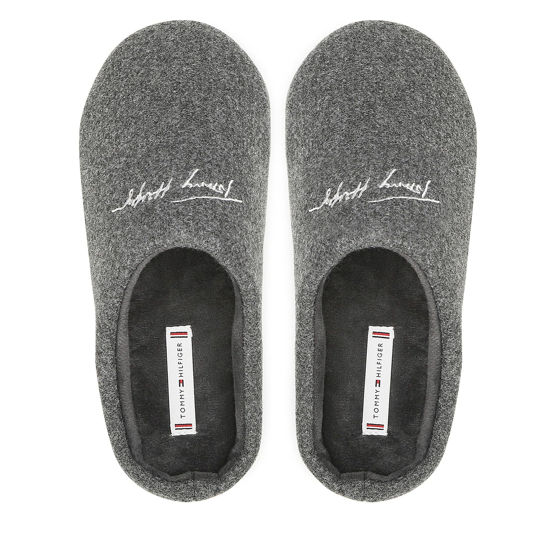 Tommy Hilfiger Bačkory Home Slipper Felt FW0FW06715 Šedá - Pepit.cz