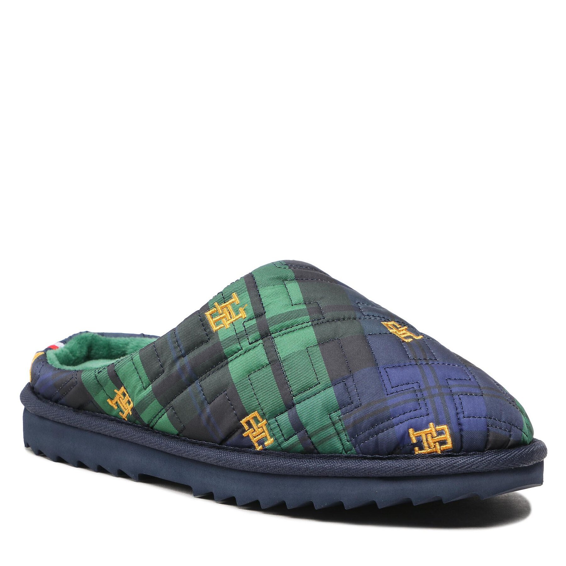 Tommy Hilfiger Bačkory Quilted Home Slipper Blackwatch FW0FW06913 Tmavomodrá - Pepit.cz