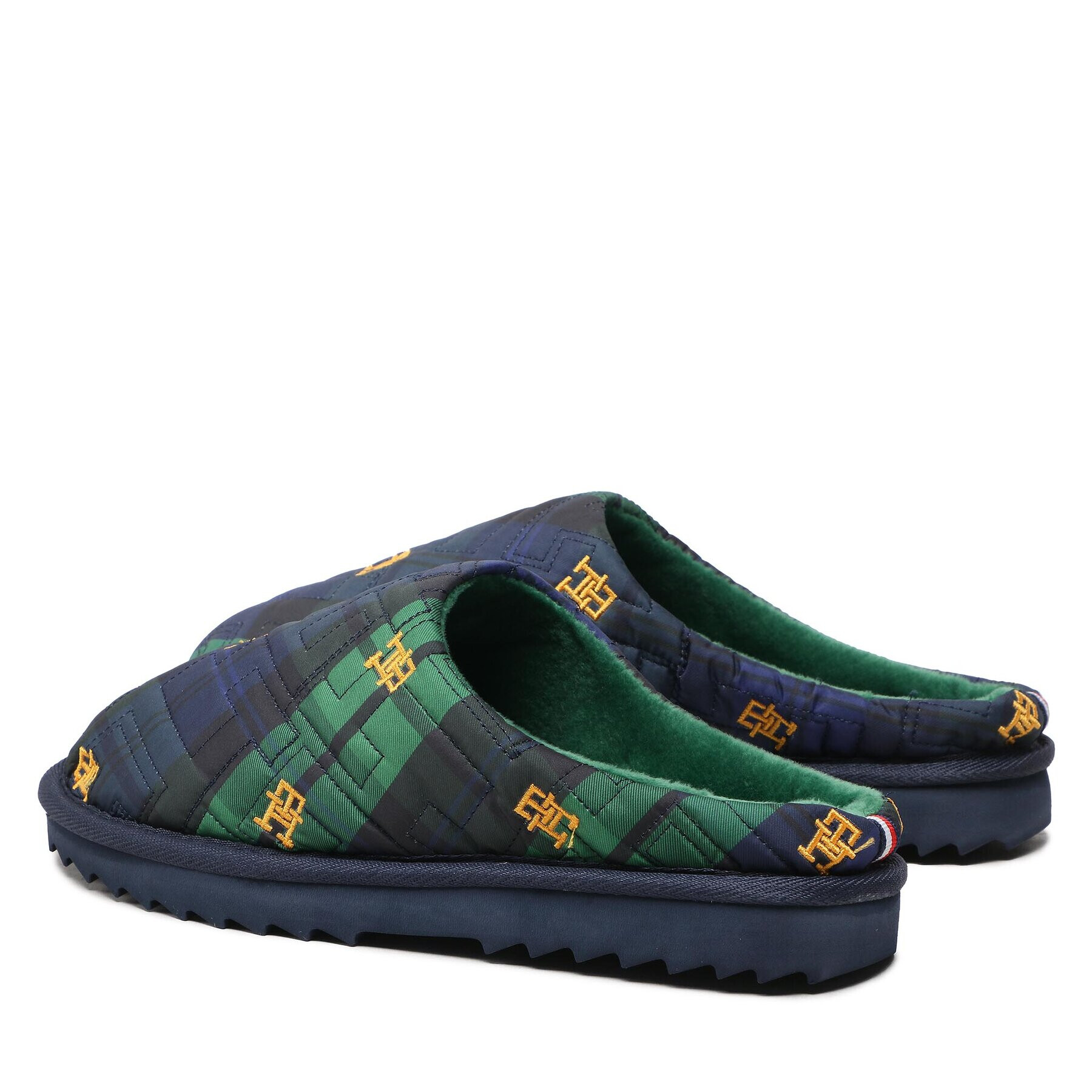 Tommy Hilfiger Bačkory Quilted Home Slipper Blackwatch FW0FW06913 Tmavomodrá - Pepit.cz