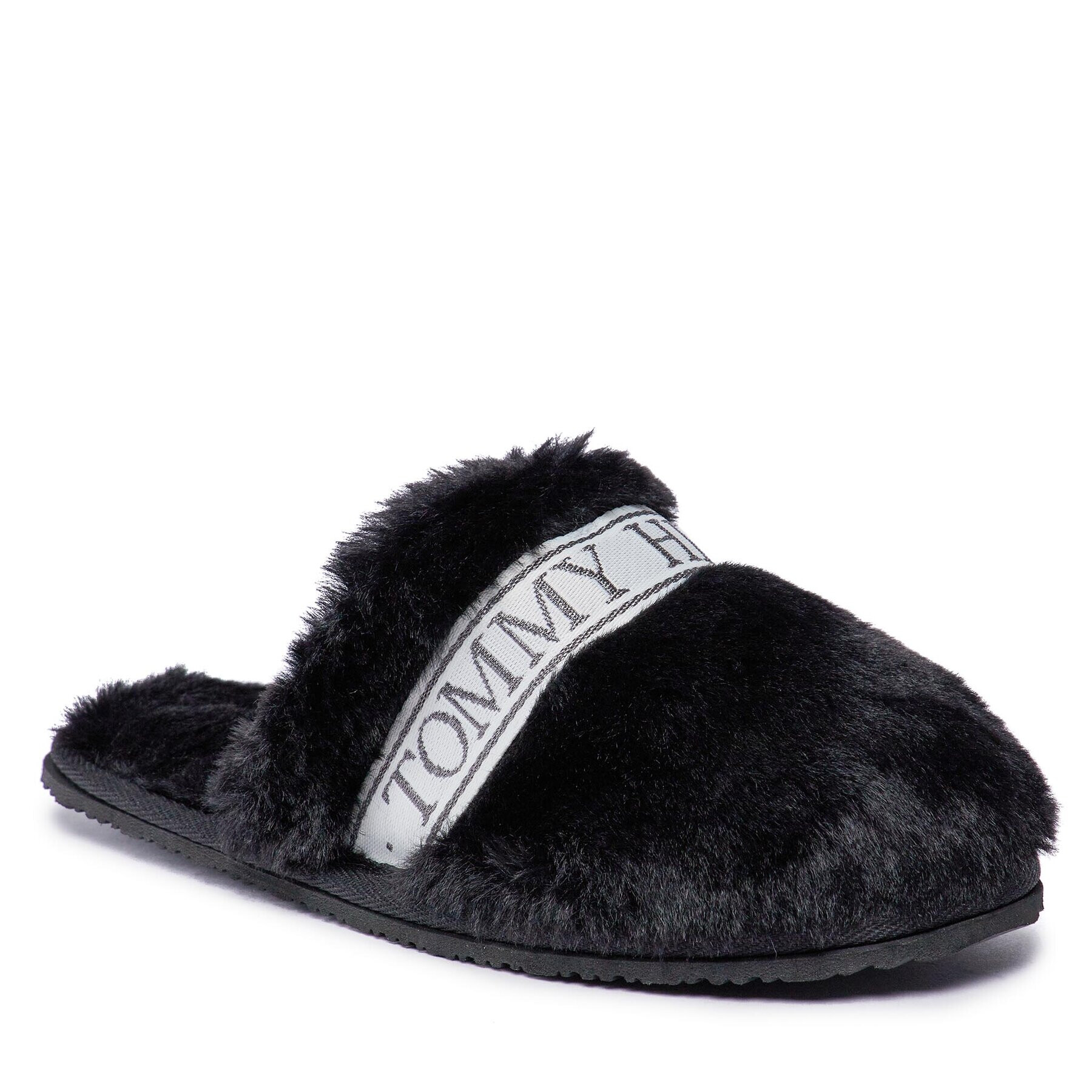 Tommy Hilfiger Bačkory Tommy Fur Hotel Slipper FW0FW07595 Černá - Pepit.cz