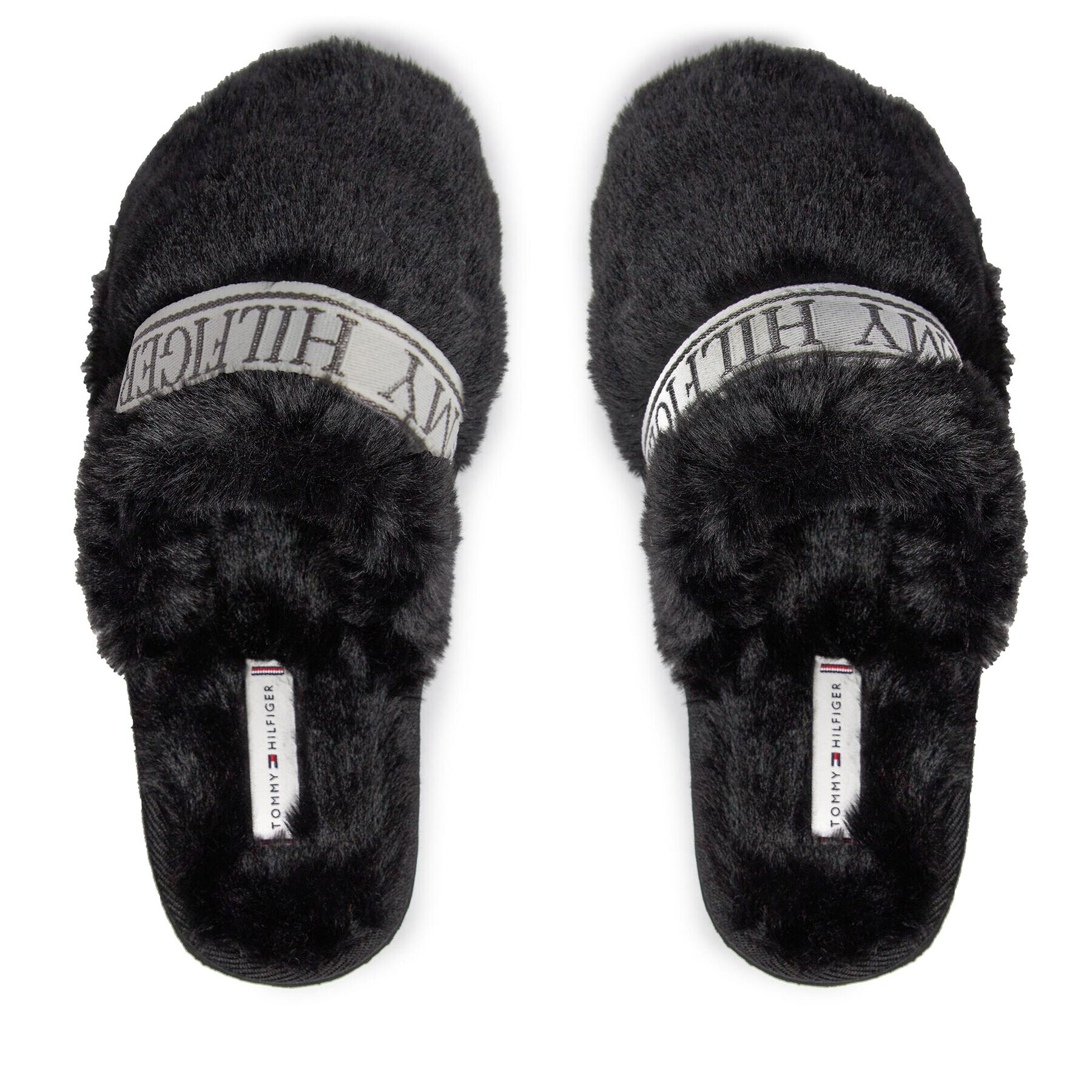 Tommy Hilfiger Bačkory Tommy Fur Hotel Slipper FW0FW07595 Černá - Pepit.cz