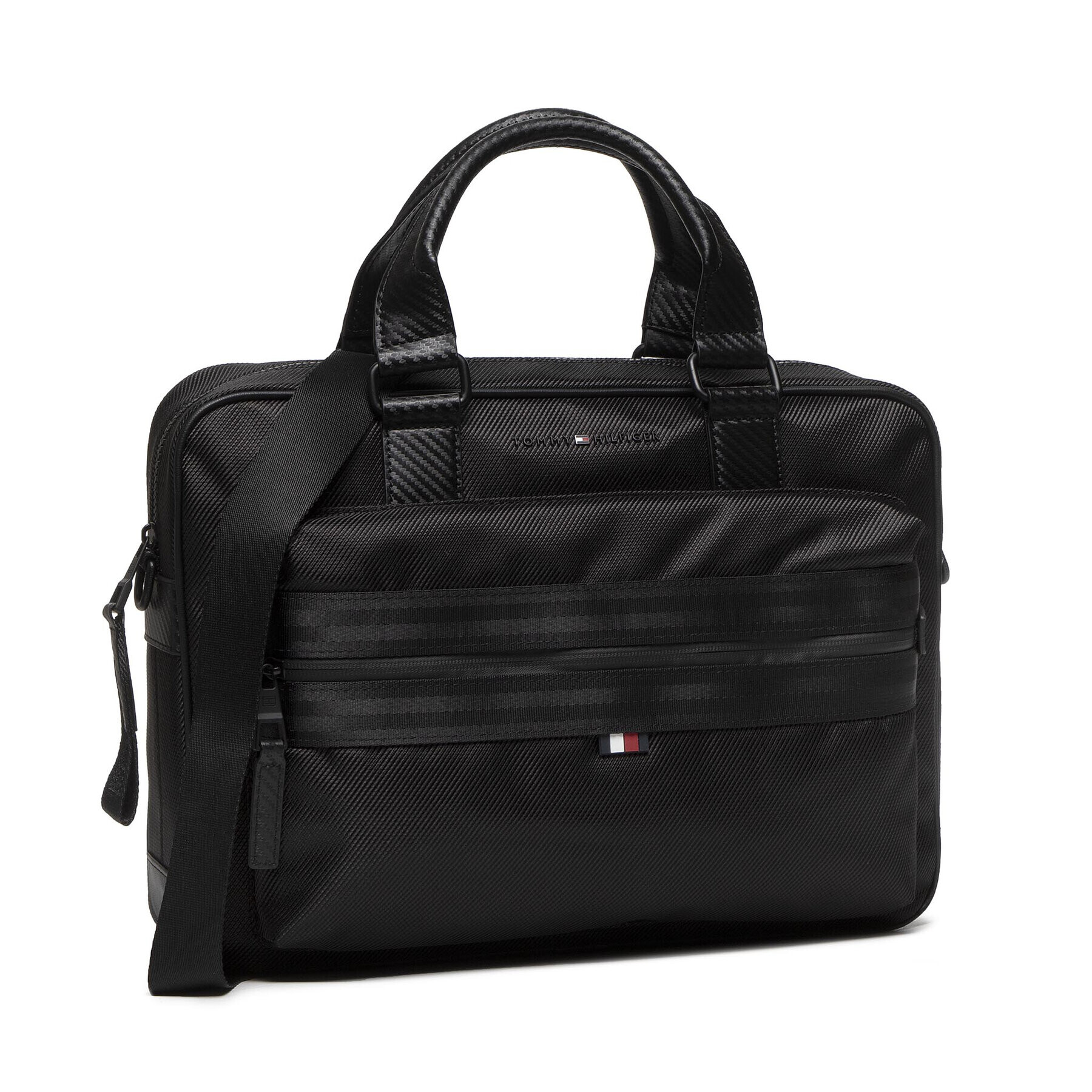 Tommy Hilfiger Brašna na notebook Elevated Nylon B Computer Bag AM0AM08101 Černá - Pepit.cz