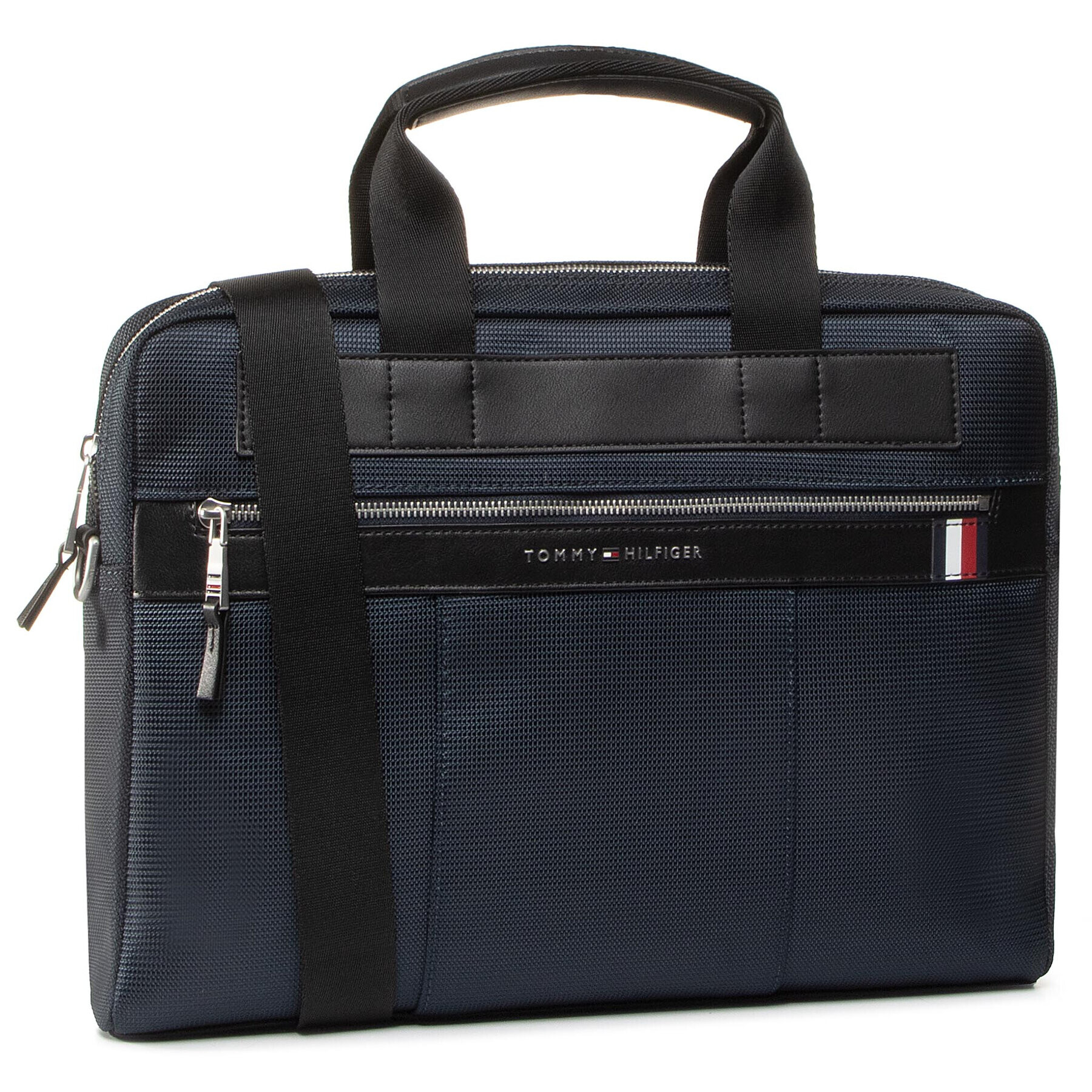 Tommy Hilfiger Brašna na notebook Elevated Nylon Computer Bag AM0AM05814 Tmavomodrá - Pepit.cz