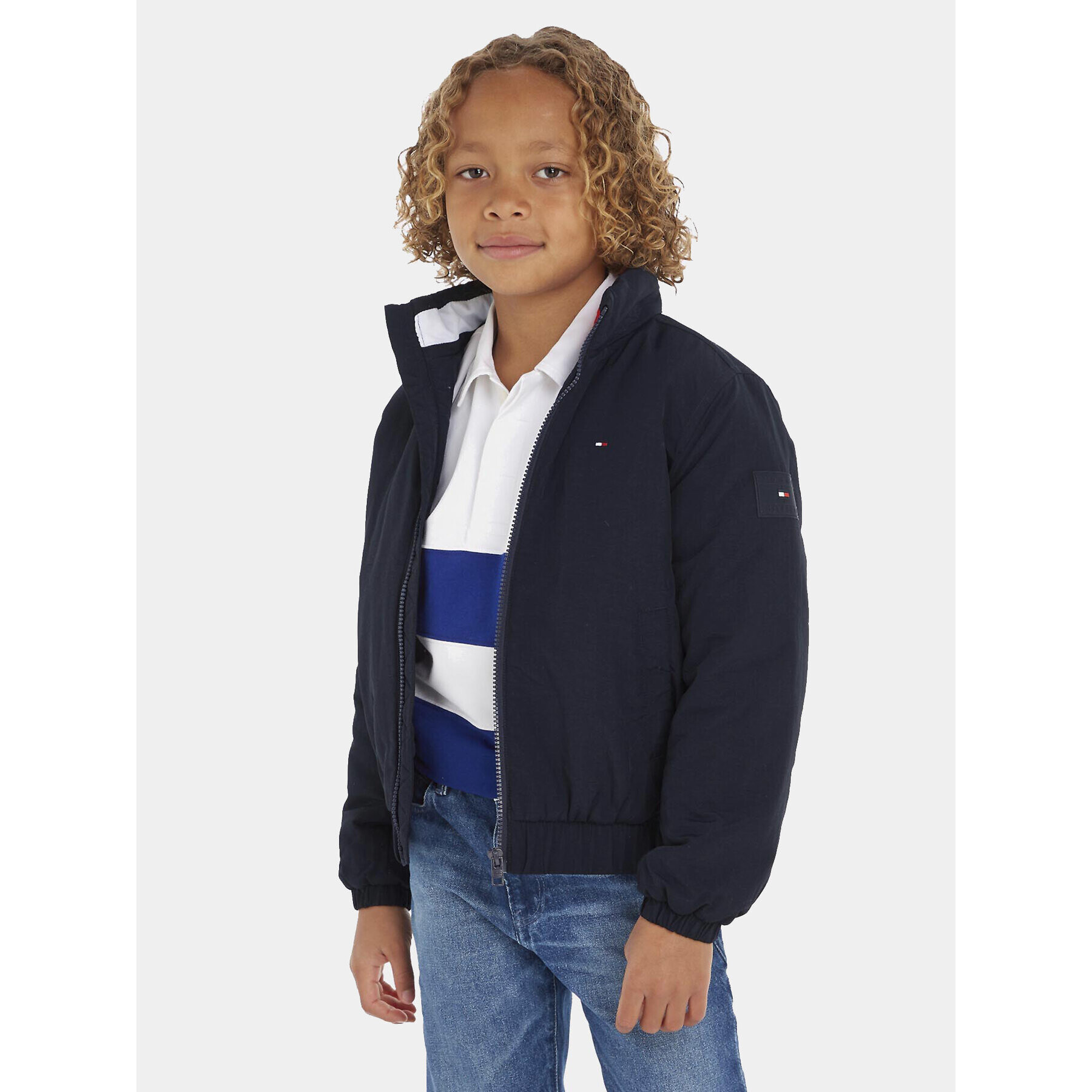 Tommy Hilfiger Bunda pro přechodné období Essential KB0KB08337 M Tmavomodrá Regular Fit - Pepit.cz