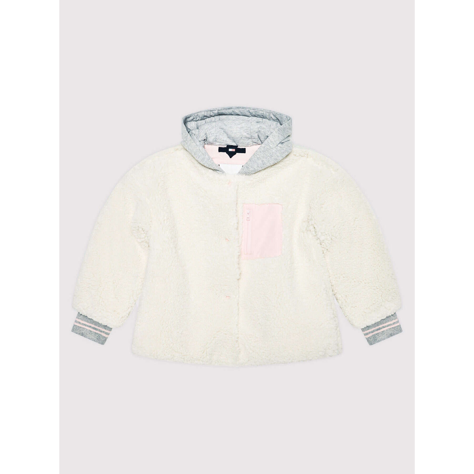 Tommy Hilfiger Bunda pro přechodné období Sherpa KG0KG05576 M Béžová Regular Fit - Pepit.cz