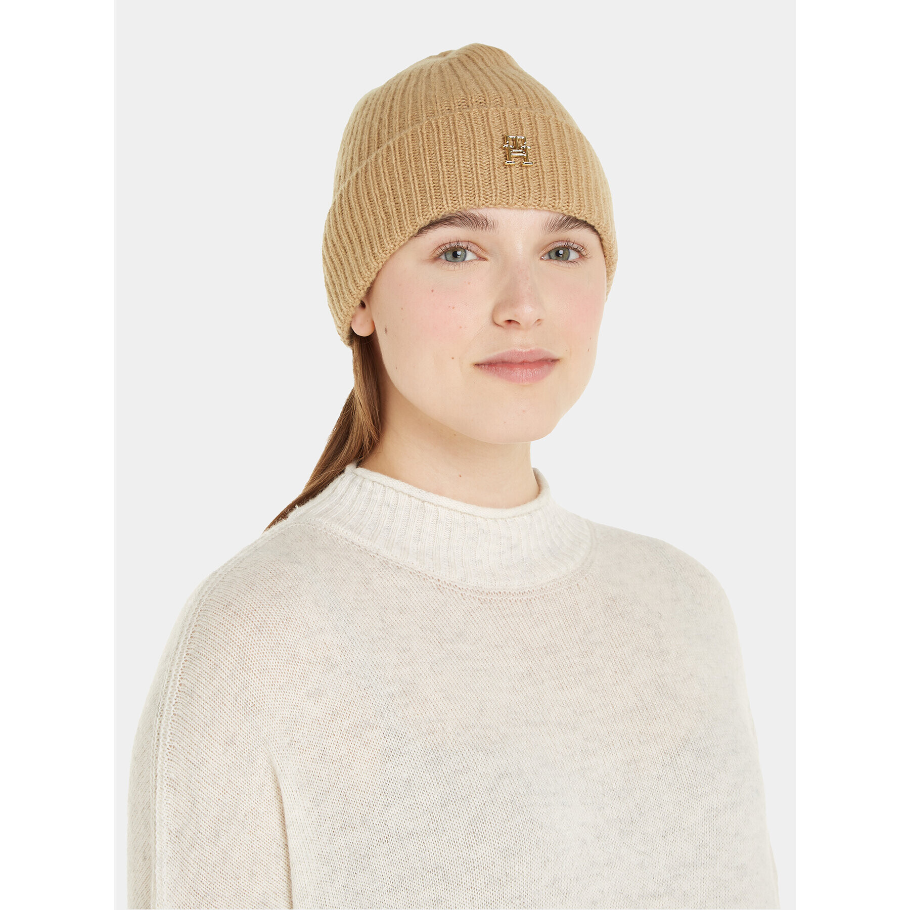 Tommy Hilfiger Čepice Cashmere Chic Beanie AW0AW15321 Béžová - Pepit.cz