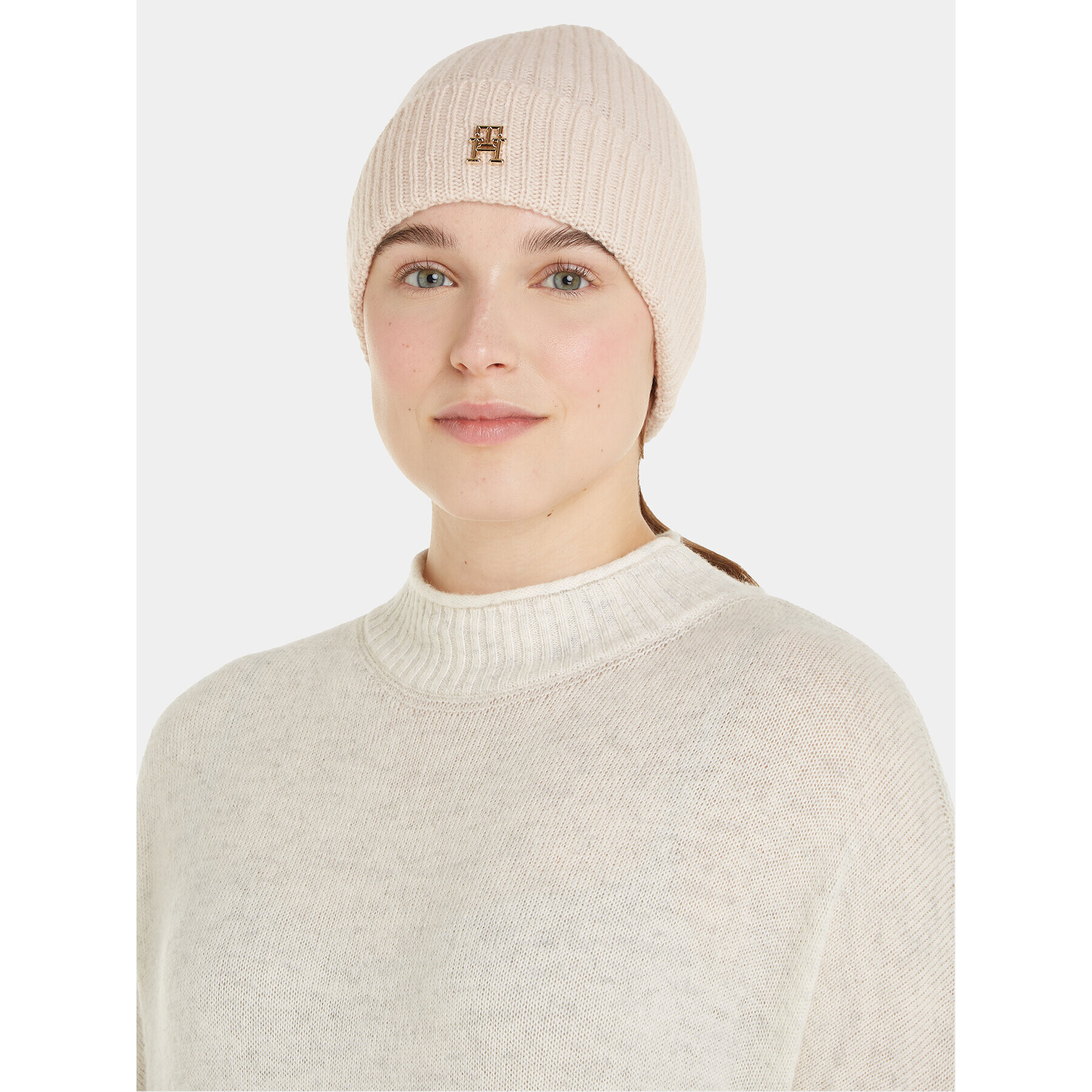 Tommy Hilfiger Čepice Cashmere Chic Beanie AW0AW15321 Béžová - Pepit.cz