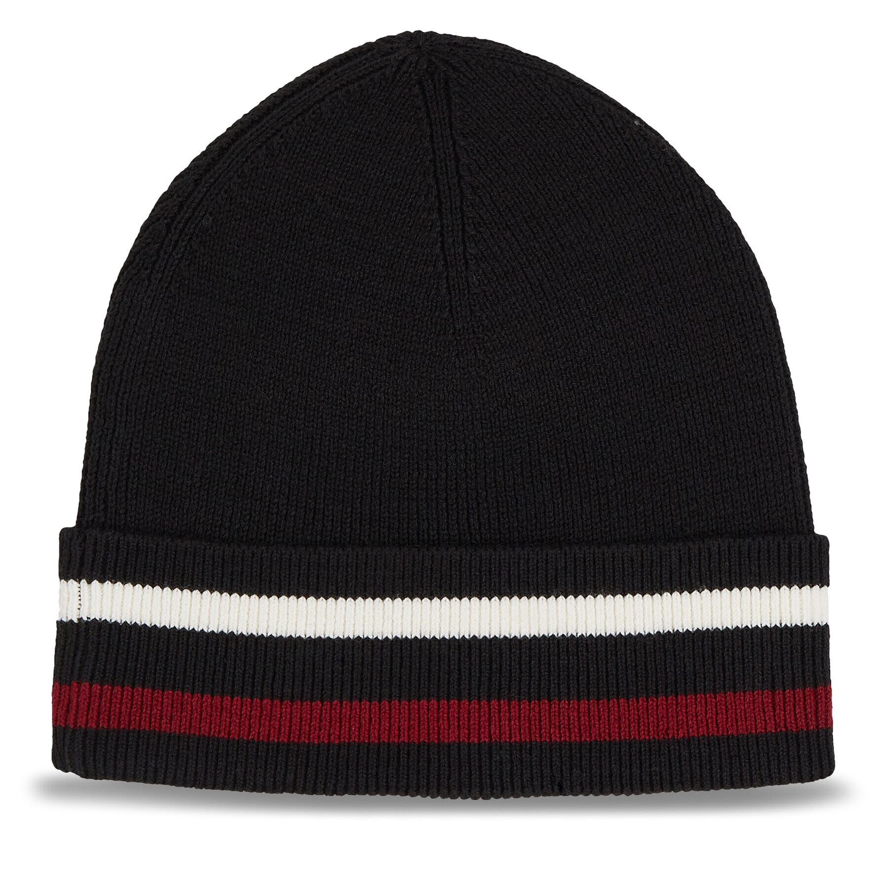 Tommy Hilfiger Čepice Elevated Wool Flag Beanie AM0AM11497 Černá - Pepit.cz