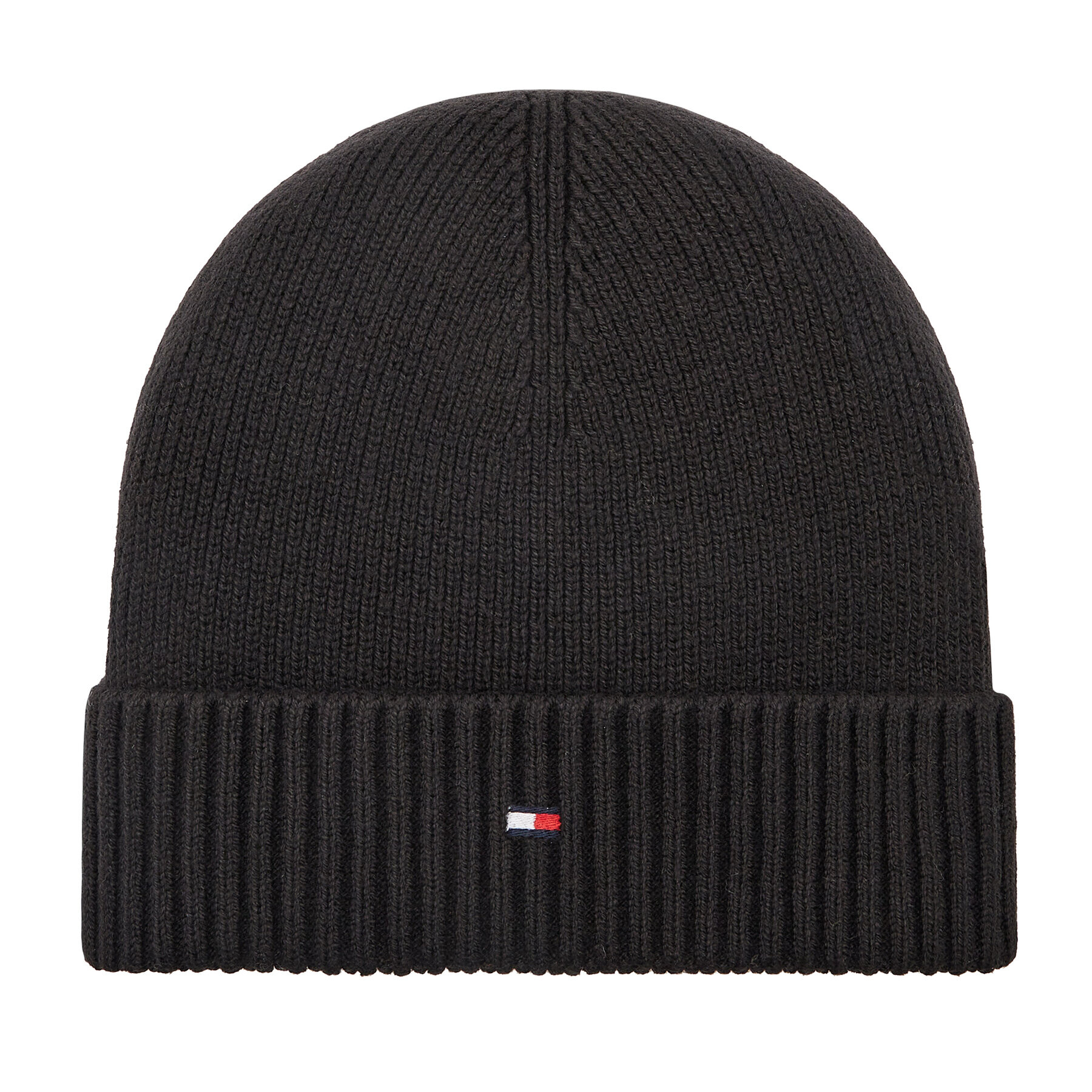 Tommy Hilfiger Čepice Essential Flag Beanie AM0AM10337 Černá - Pepit.cz