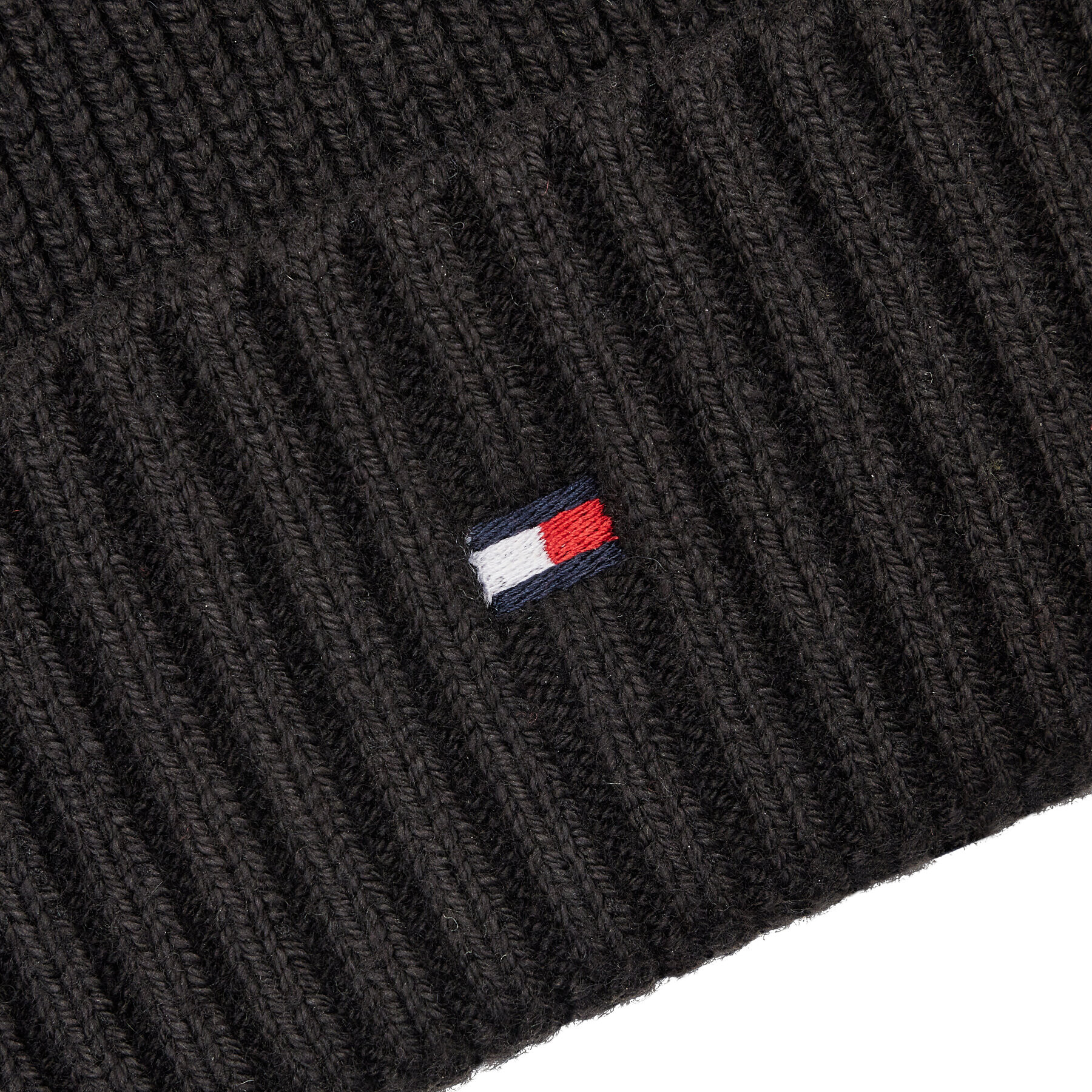 Tommy Hilfiger Čepice Essential Flag Beanie AM0AM10337 Černá - Pepit.cz