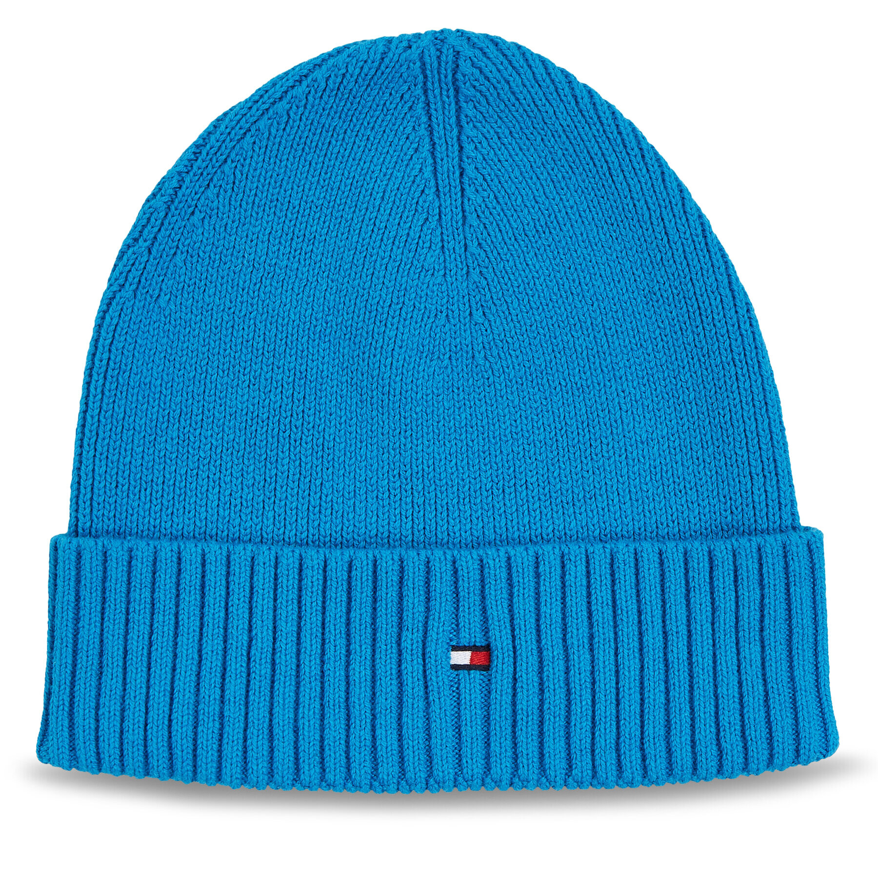 Tommy Hilfiger Čepice Essential Flag Beanie AM0AM10337 Modrá - Pepit.cz