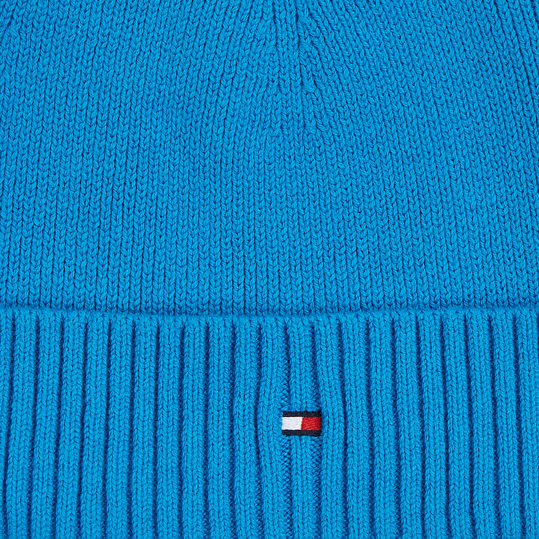 Tommy Hilfiger Čepice Essential Flag Beanie AM0AM10337 Modrá - Pepit.cz