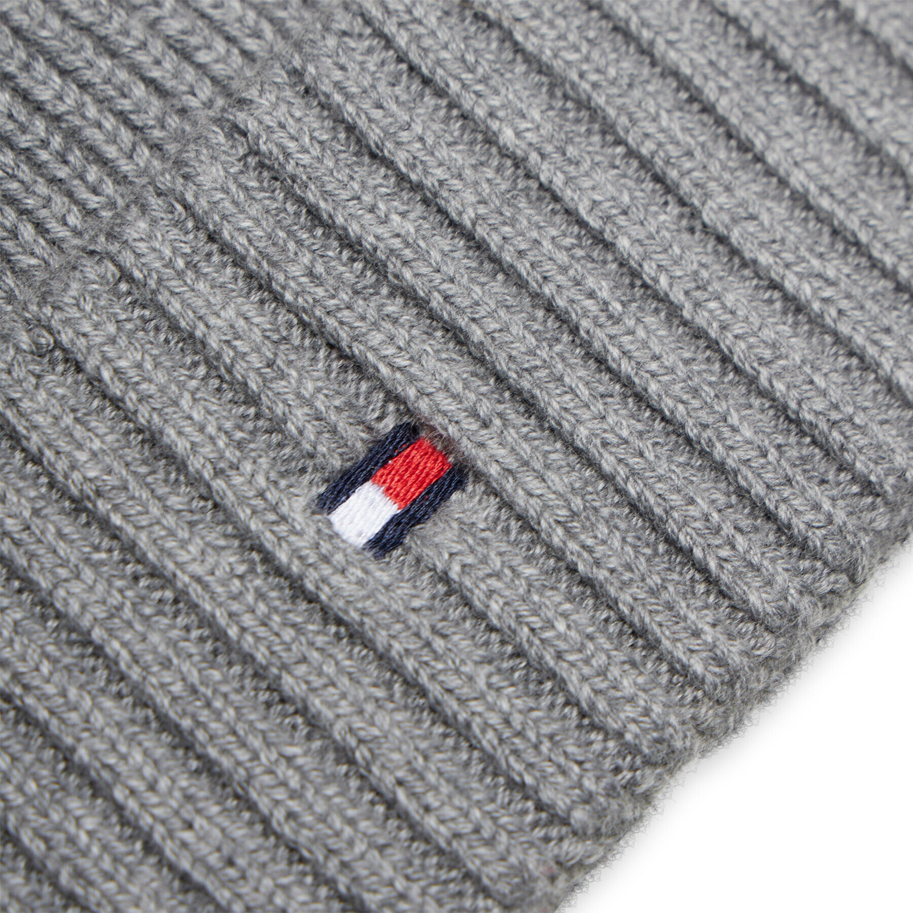 Tommy Hilfiger Čepice Essential Flag Beanie AM0AM10337 Šedá - Pepit.cz