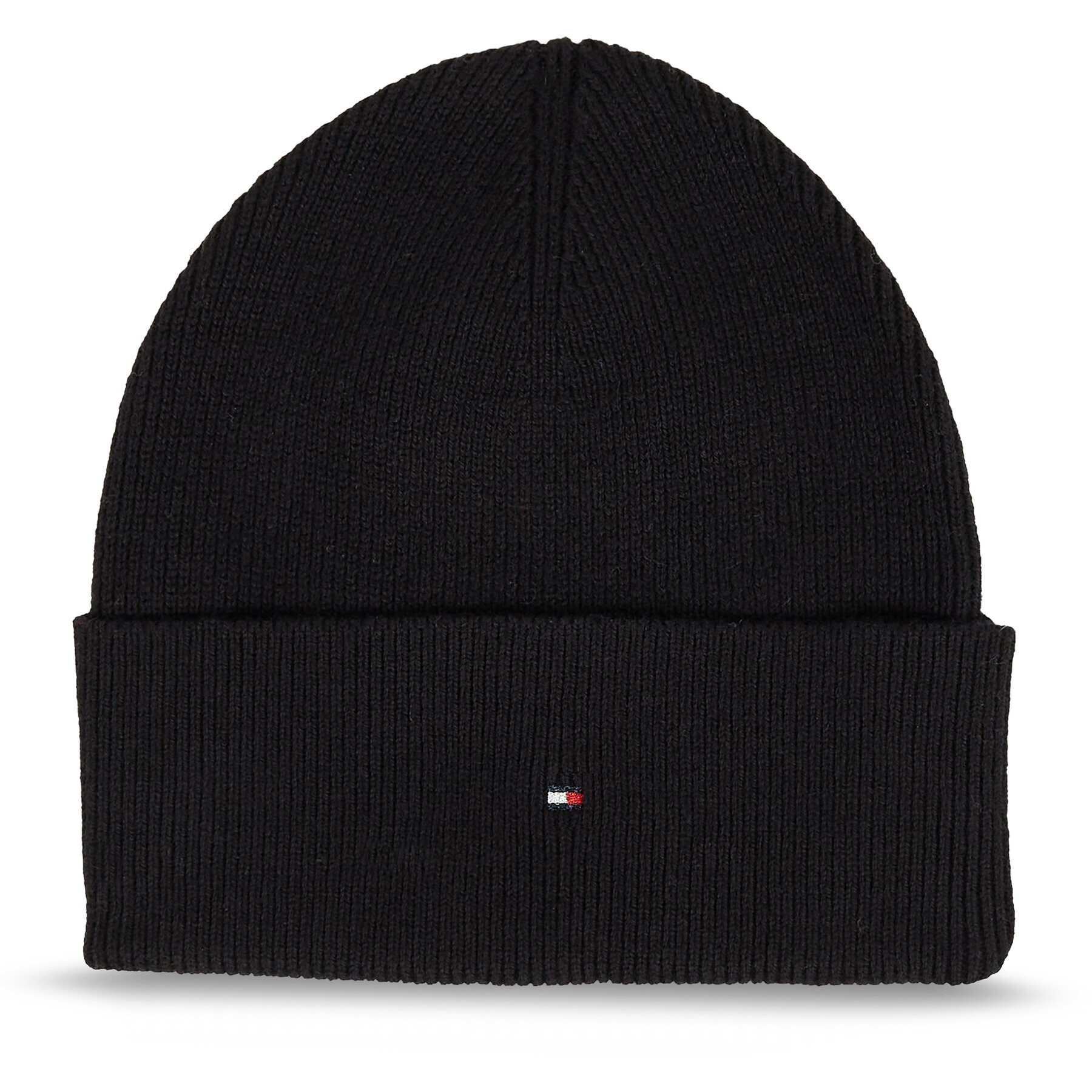 Tommy Hilfiger Čepice Essential Flag Beanie AW0AW15309 Černá - Pepit.cz