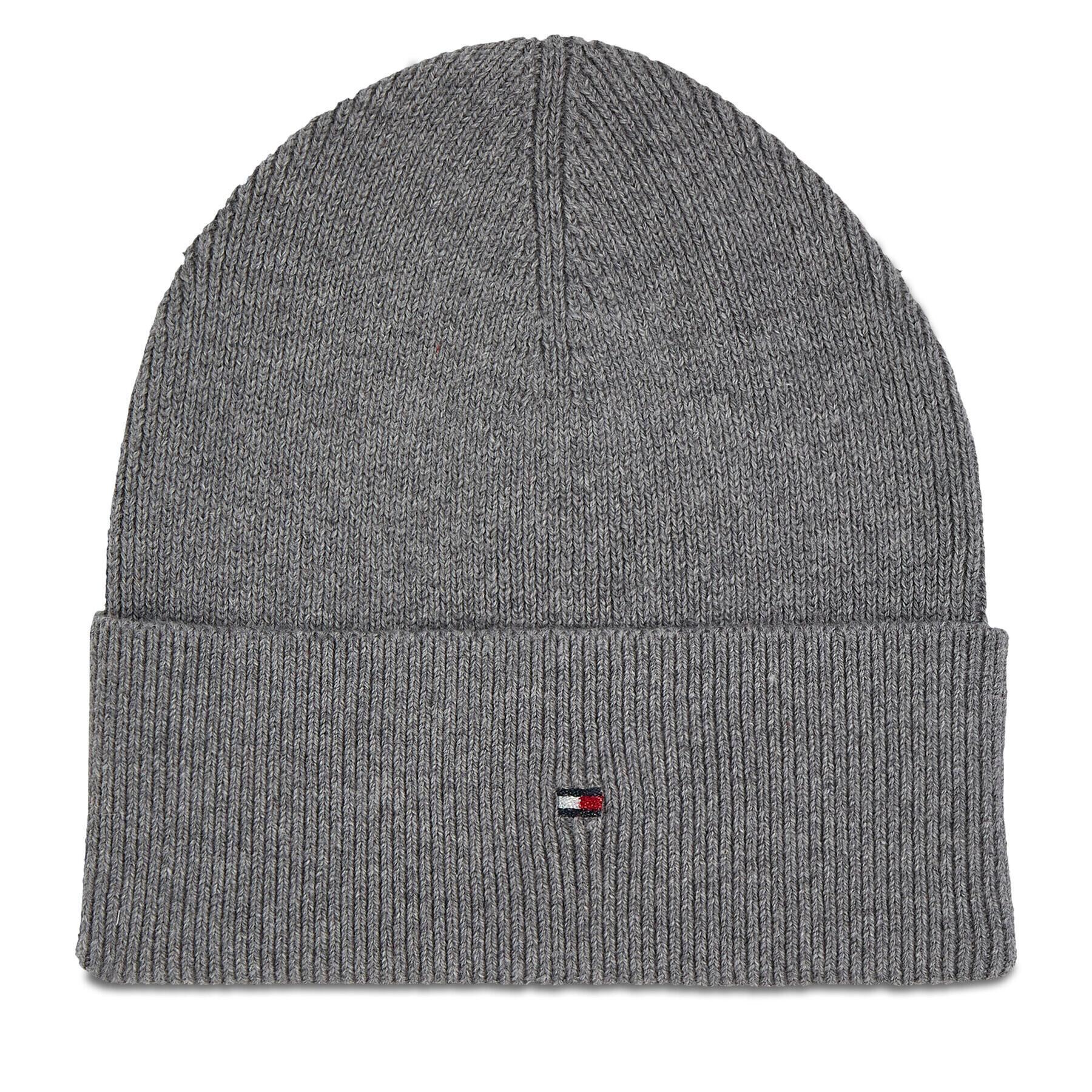 Tommy Hilfiger Čepice Essential Flag Beanie AW0AW15309 Šedá - Pepit.cz