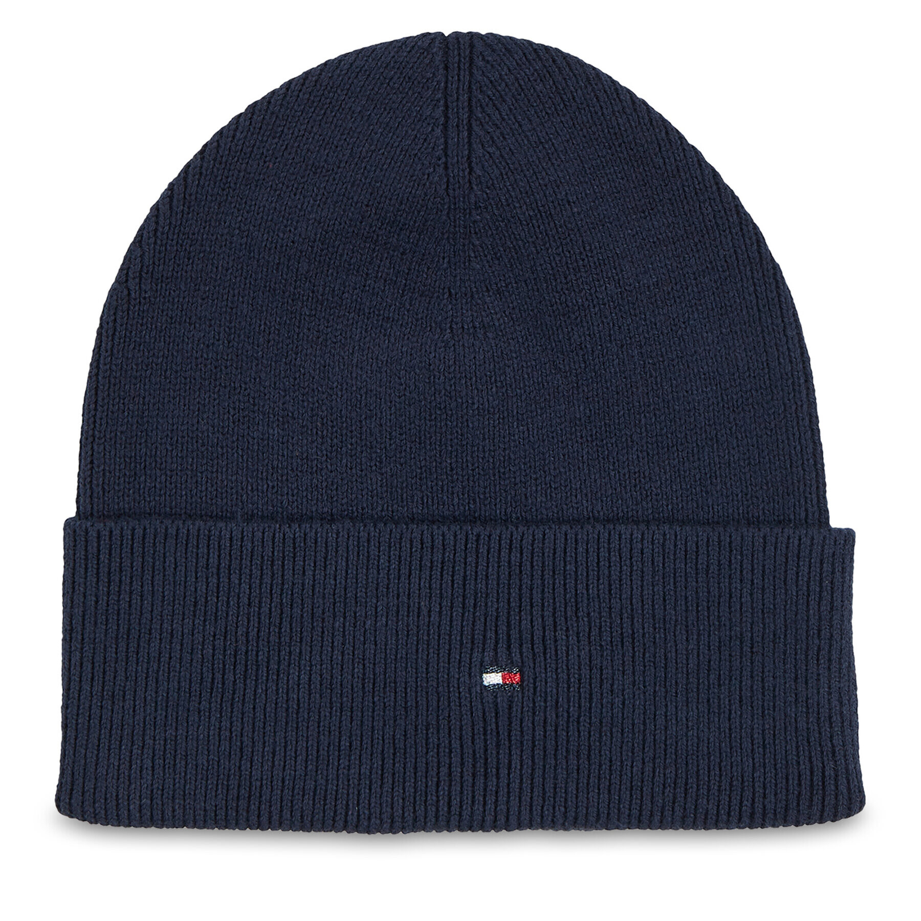 Tommy Hilfiger Čepice Essential Flag Beanie AW0AW15309 Tmavomodrá - Pepit.cz