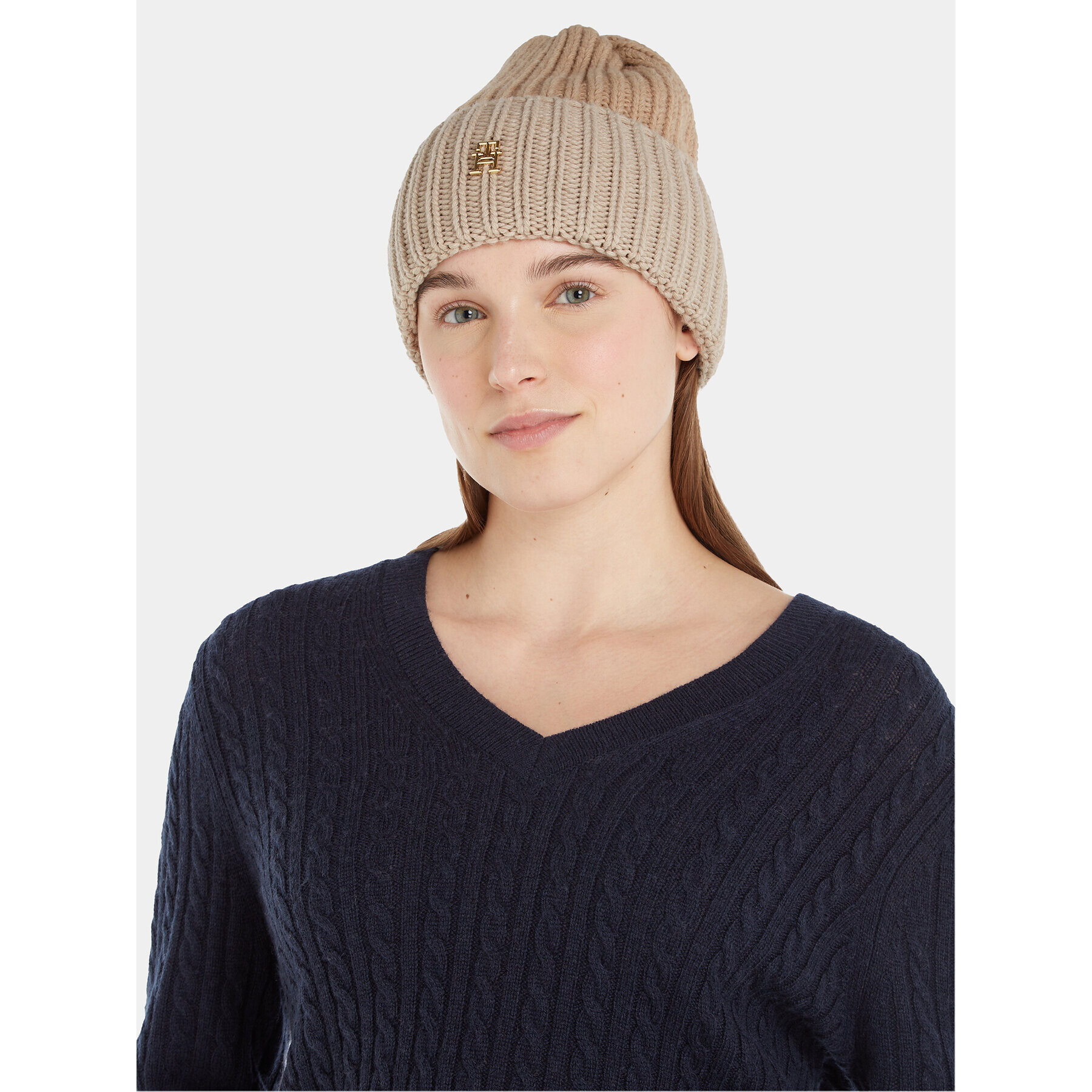 Tommy Hilfiger Čepice Limitless Chic Beanie AW0AW15299 Béžová - Pepit.cz