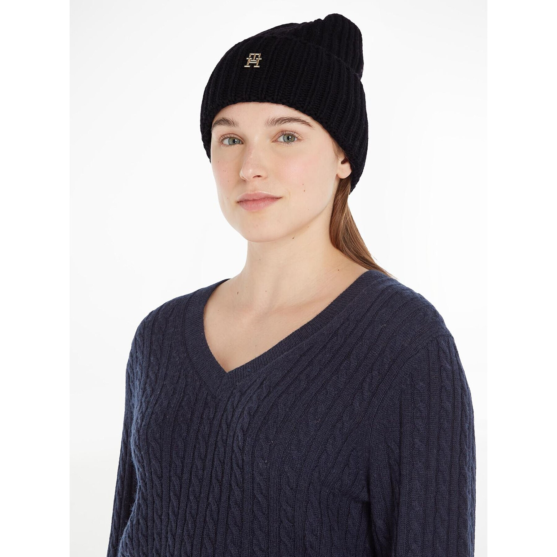 Tommy Hilfiger Čepice Limitless Chic Beanie AW0AW15299 Černá - Pepit.cz