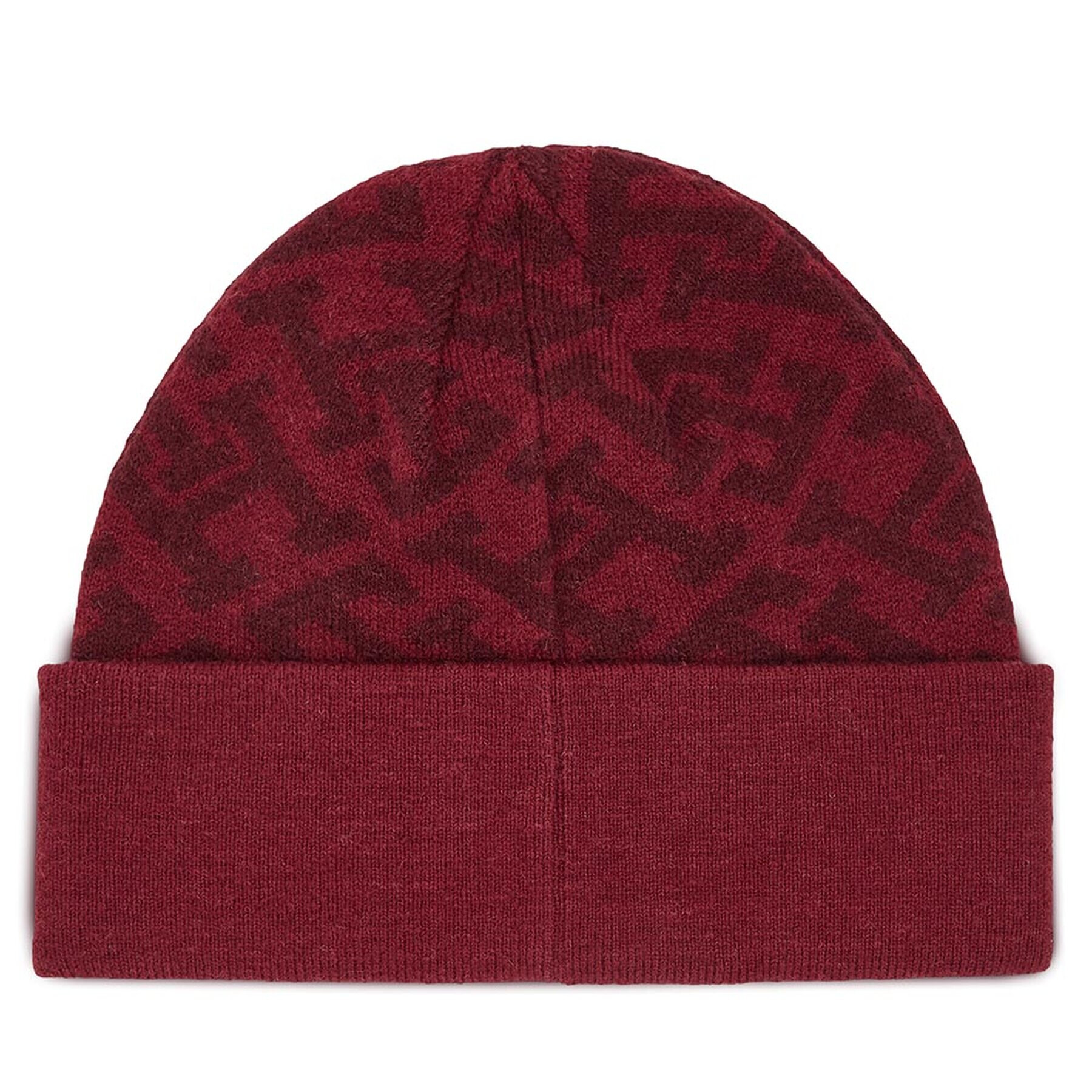 Tommy Hilfiger Čepice Monogram All Over Beanie AW0AW15327 Červená - Pepit.cz