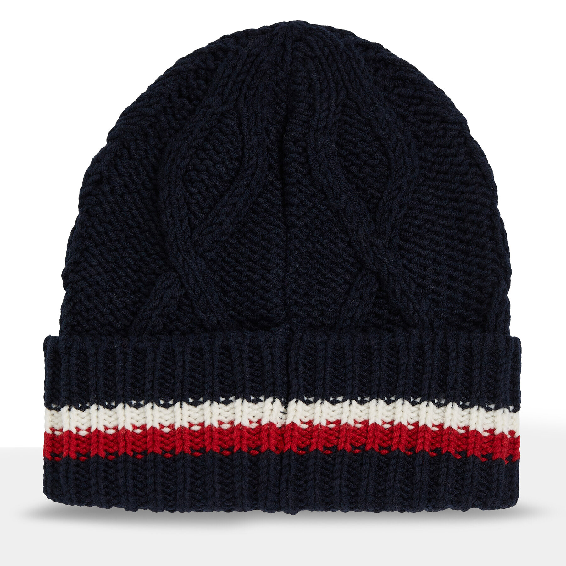 Tommy Hilfiger Čepice Monotype Chunky Knit Beanie AM0AM11506 Tmavomodrá - Pepit.cz