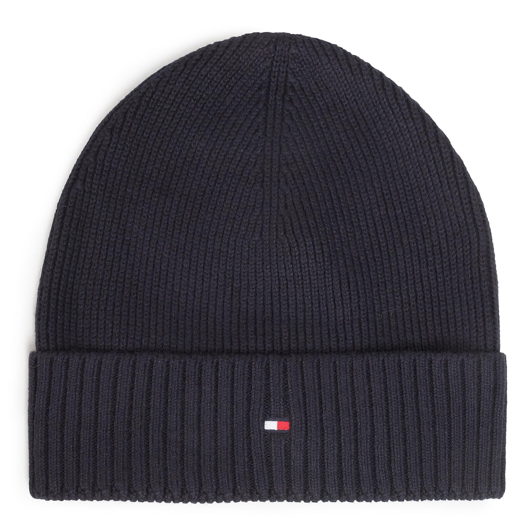 Tommy Hilfiger Čepice Pima Cotton Beanie AM0AM06573 Tmavomodrá - Pepit.cz