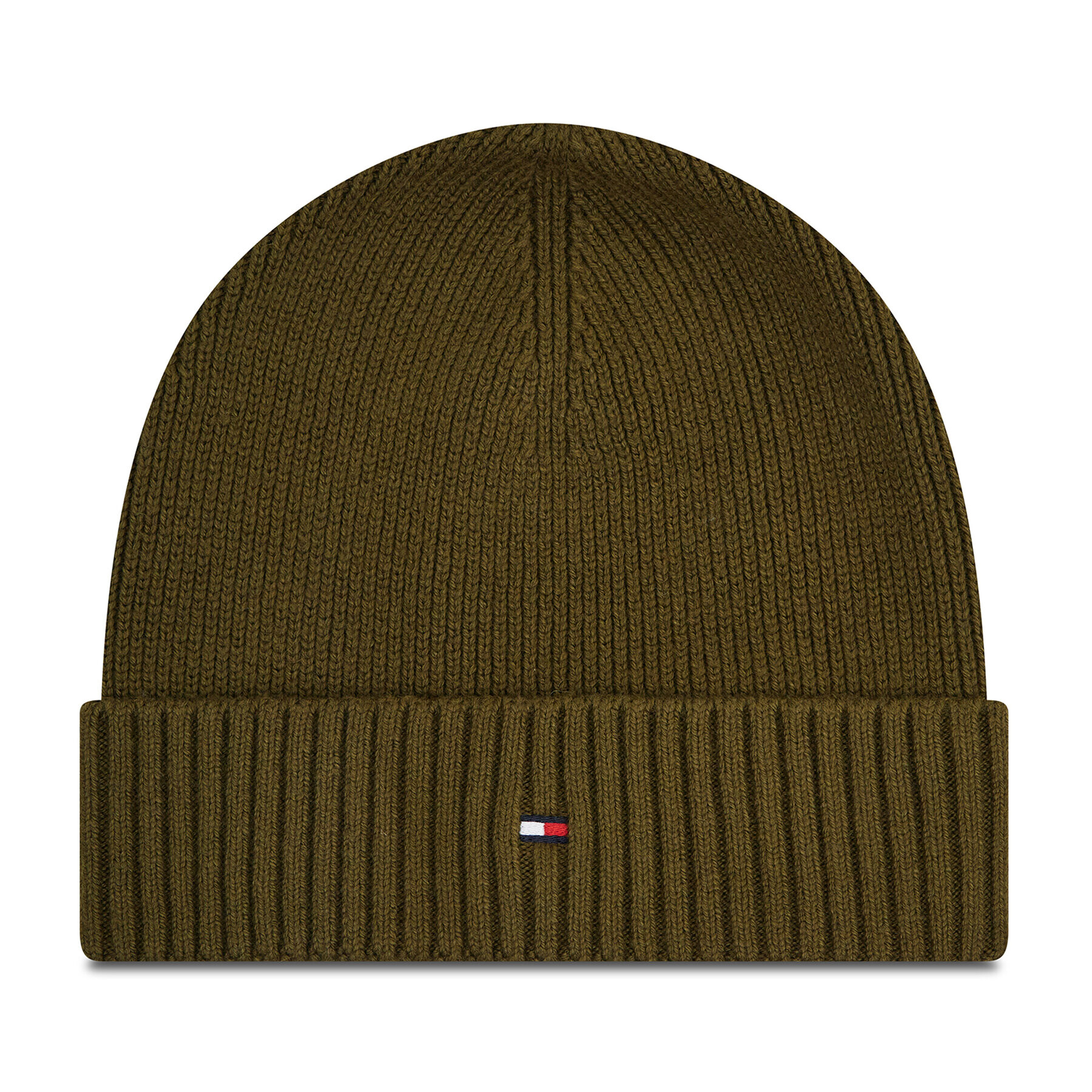 Tommy Hilfiger Čepice Pima Cotton Beanie AM0AM06573 Zelená - Pepit.cz