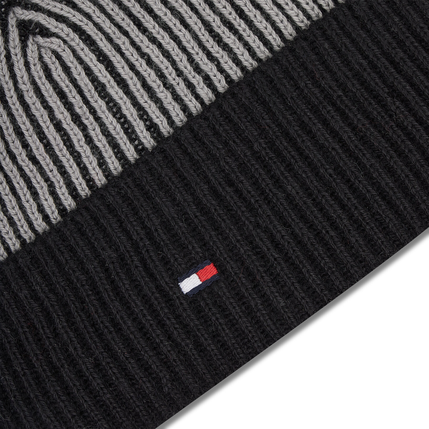 Tommy Hilfiger Čepice Pima Cotton Double Stitch Beanie AM0AM07870 Šedá - Pepit.cz