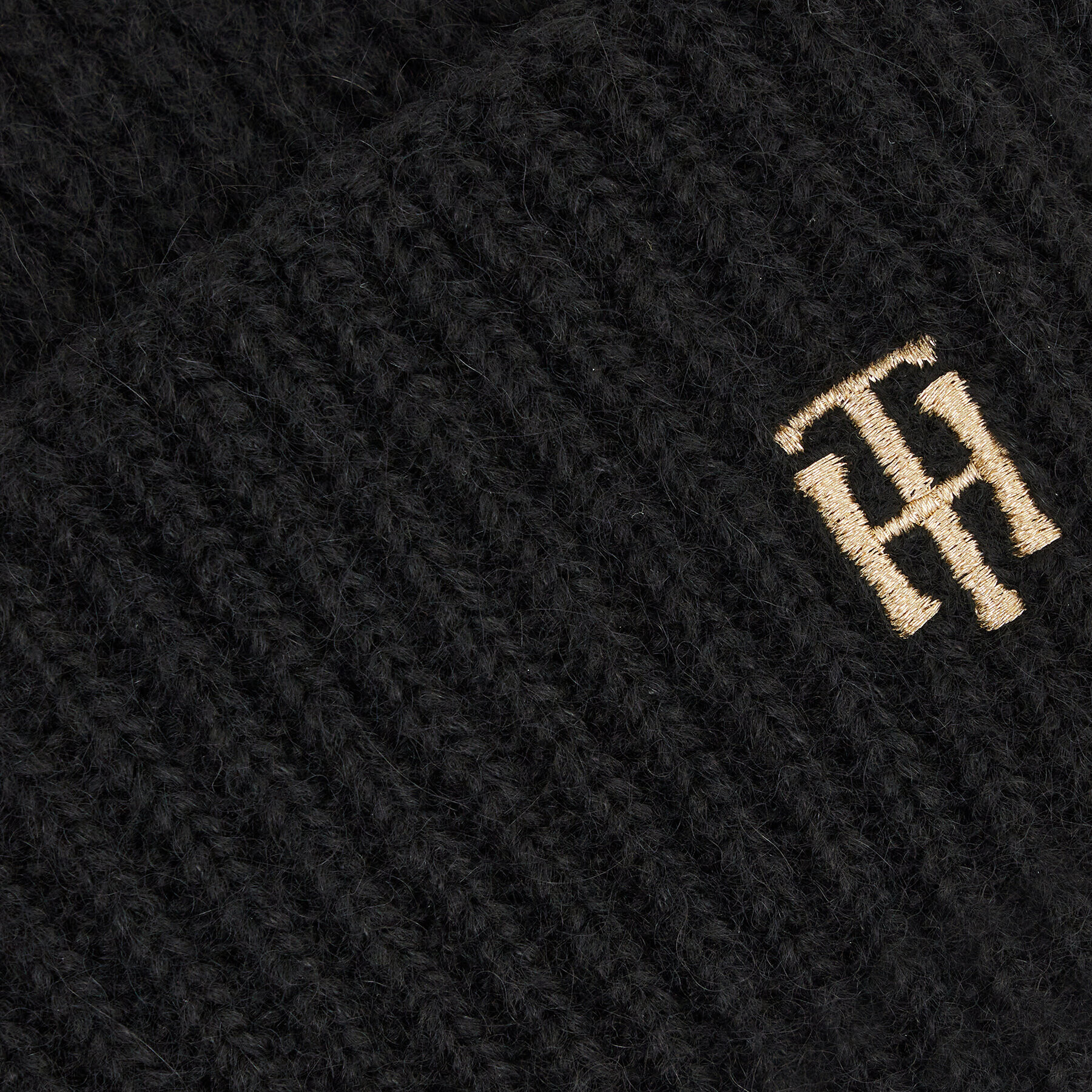 Tommy Hilfiger Čepice Th Effortless Beanie AW0AW10654 Černá - Pepit.cz