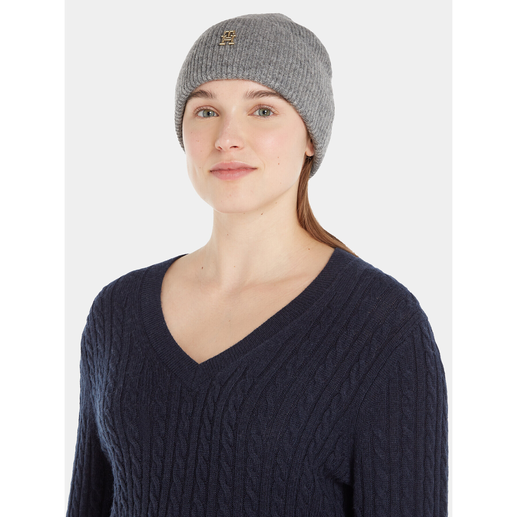 Tommy Hilfiger Čepice Th Evening Beanie AW0AW15319 Černá - Pepit.cz