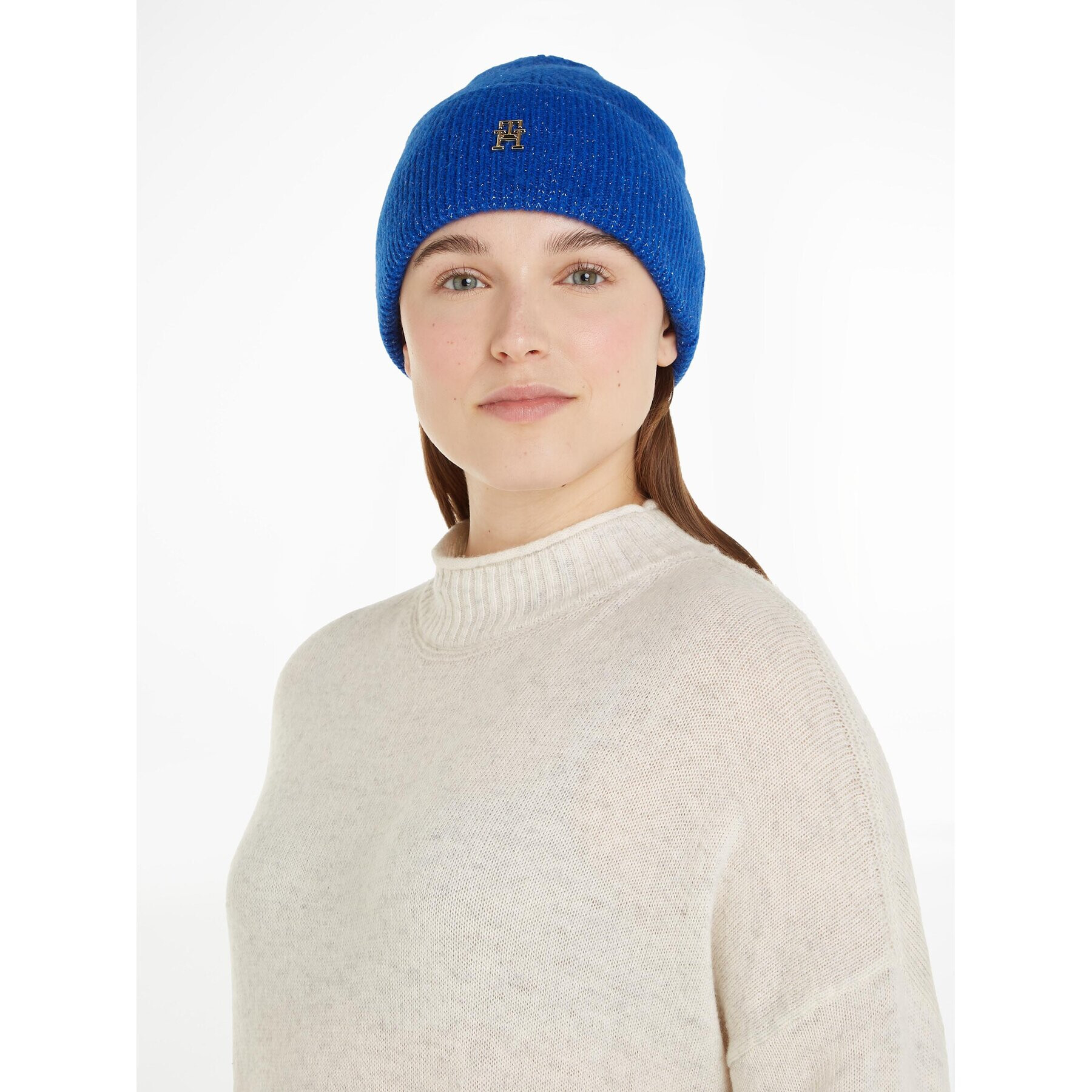 Tommy Hilfiger Čepice Th Evening Beanie AW0AW15319 Modrá - Pepit.cz